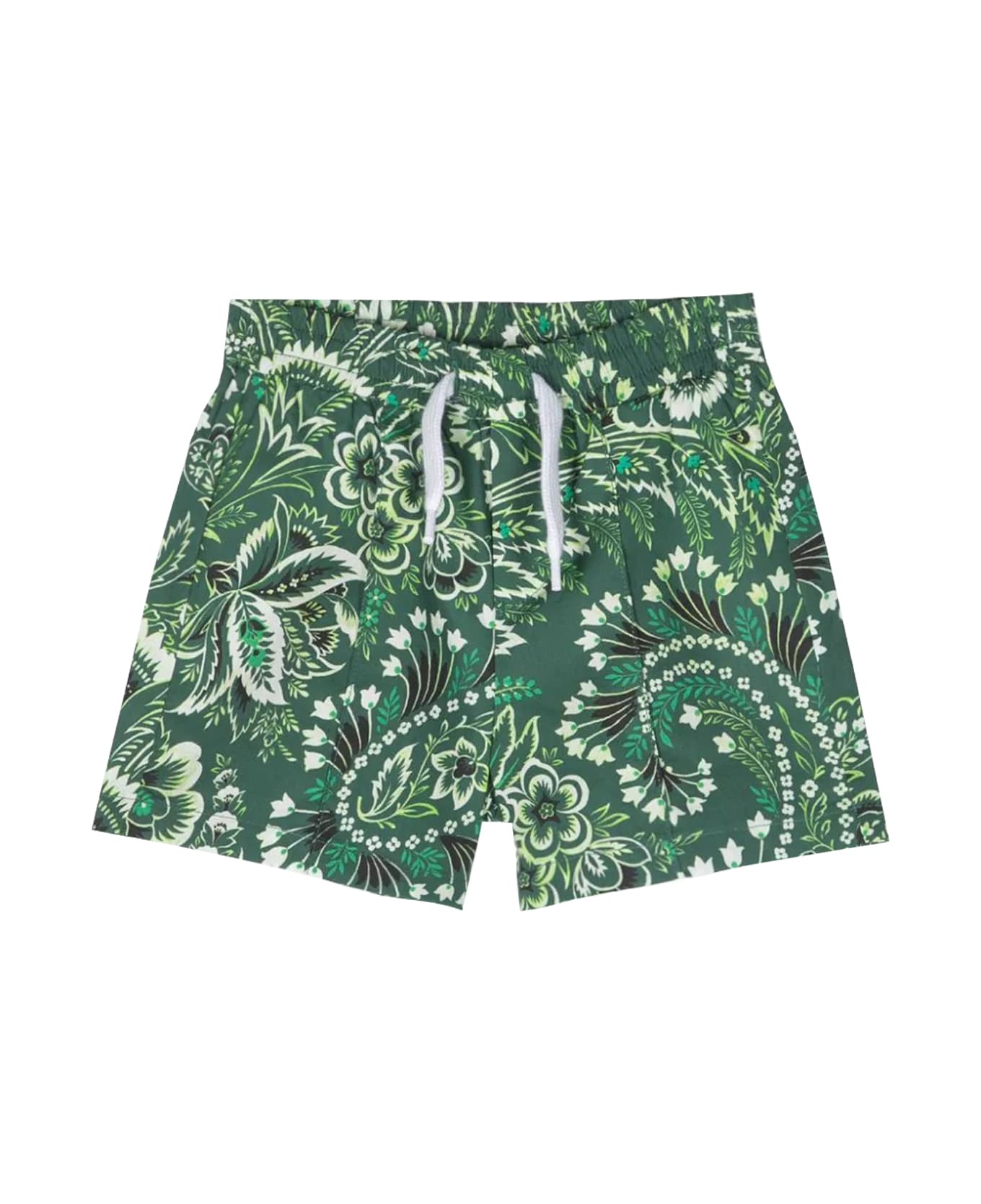 Etro Monochrome Paisley Bermuda Shorts - Green