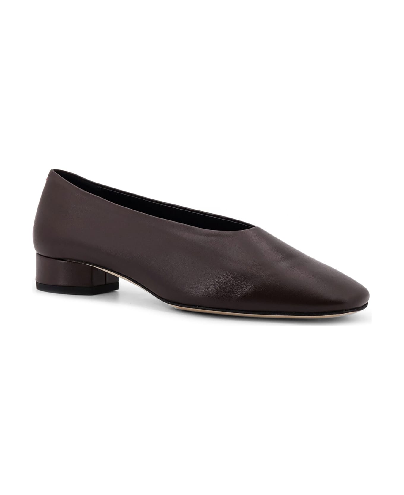aeyde Delia Leather Ballerinas - Brown