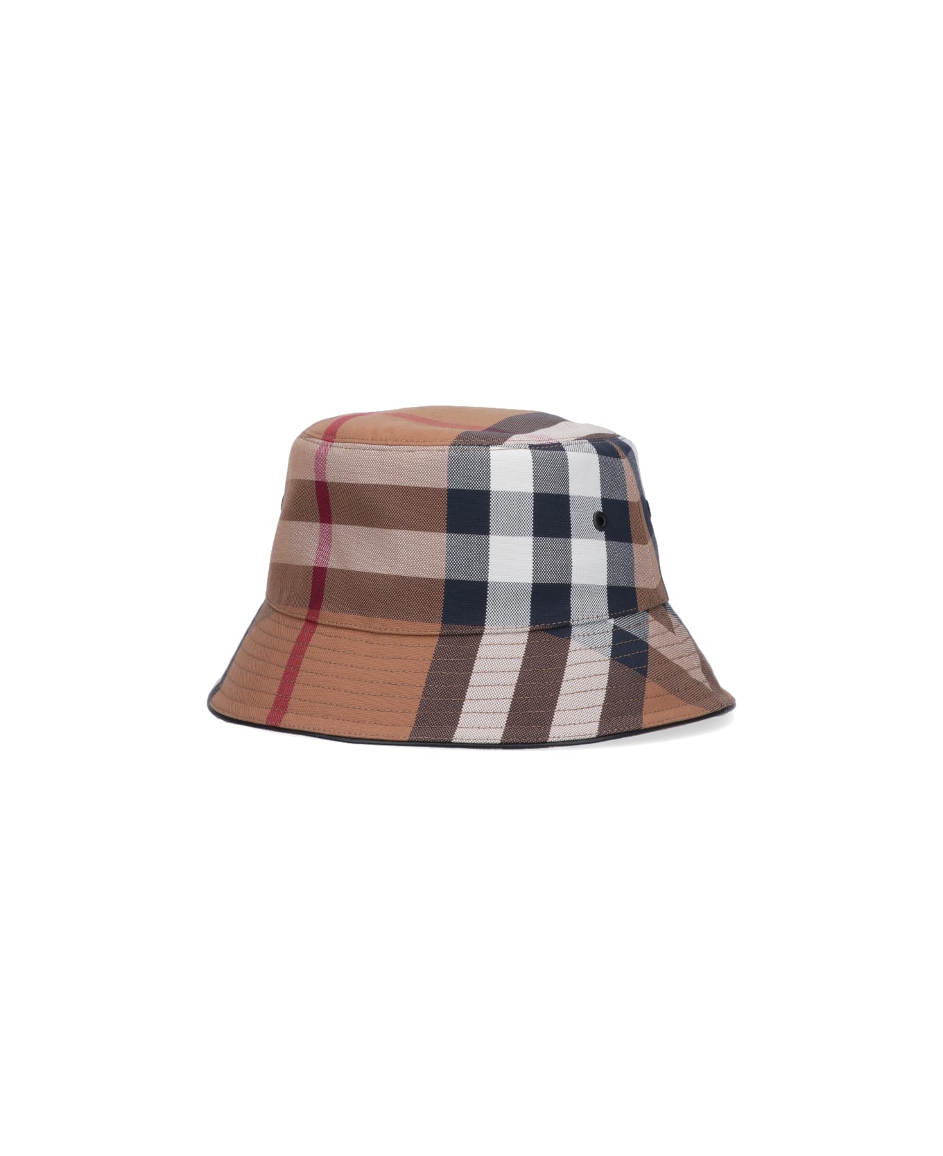 Burberry Check Bucket Hat - Brown