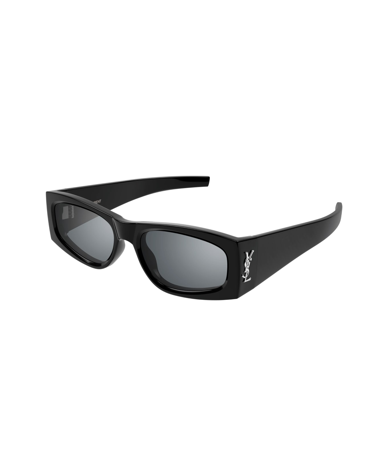 Saint Laurent Eyewear Saint Laurent Sl M140 Linea Monogram 002 Black Silver Sunglasses - Nero