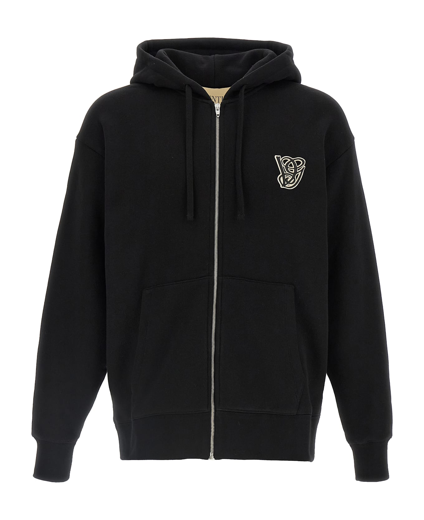 Valentino Garavani Hoodie Vg Patch - Black  