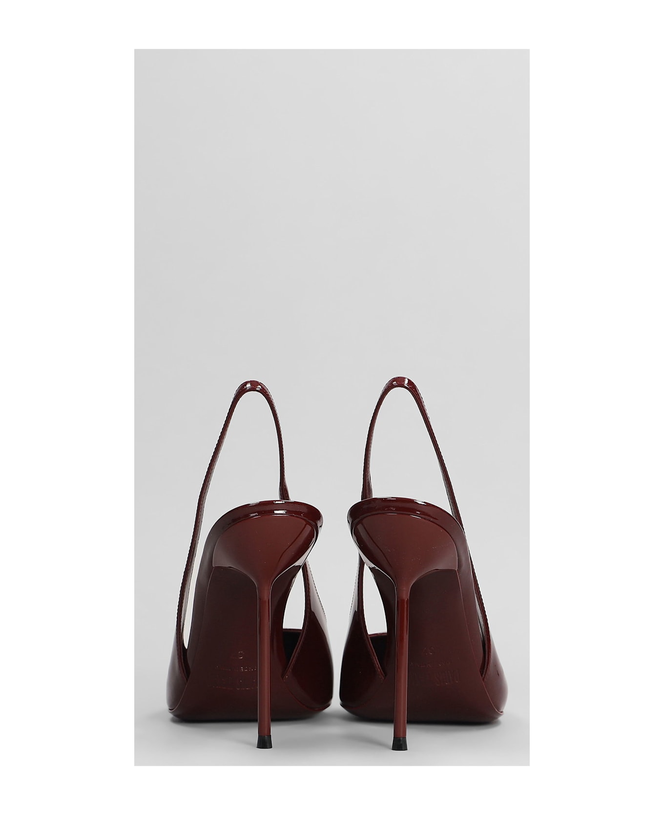 Paris Texas Lidia Slingback Pumps In Bordeaux Patent Leather - bordeaux