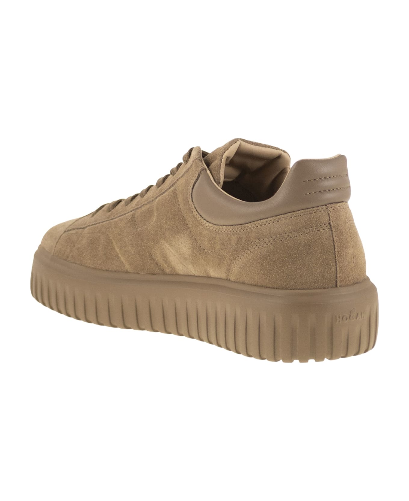 Hogan H-stripes Suede Trainers - Beige