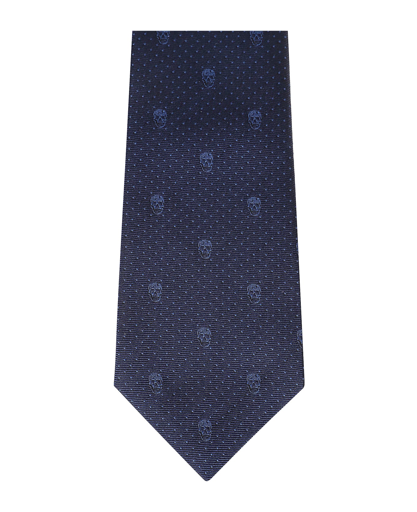 Alexander McQueen Tie Skull Polka Dots - Navy Indigo