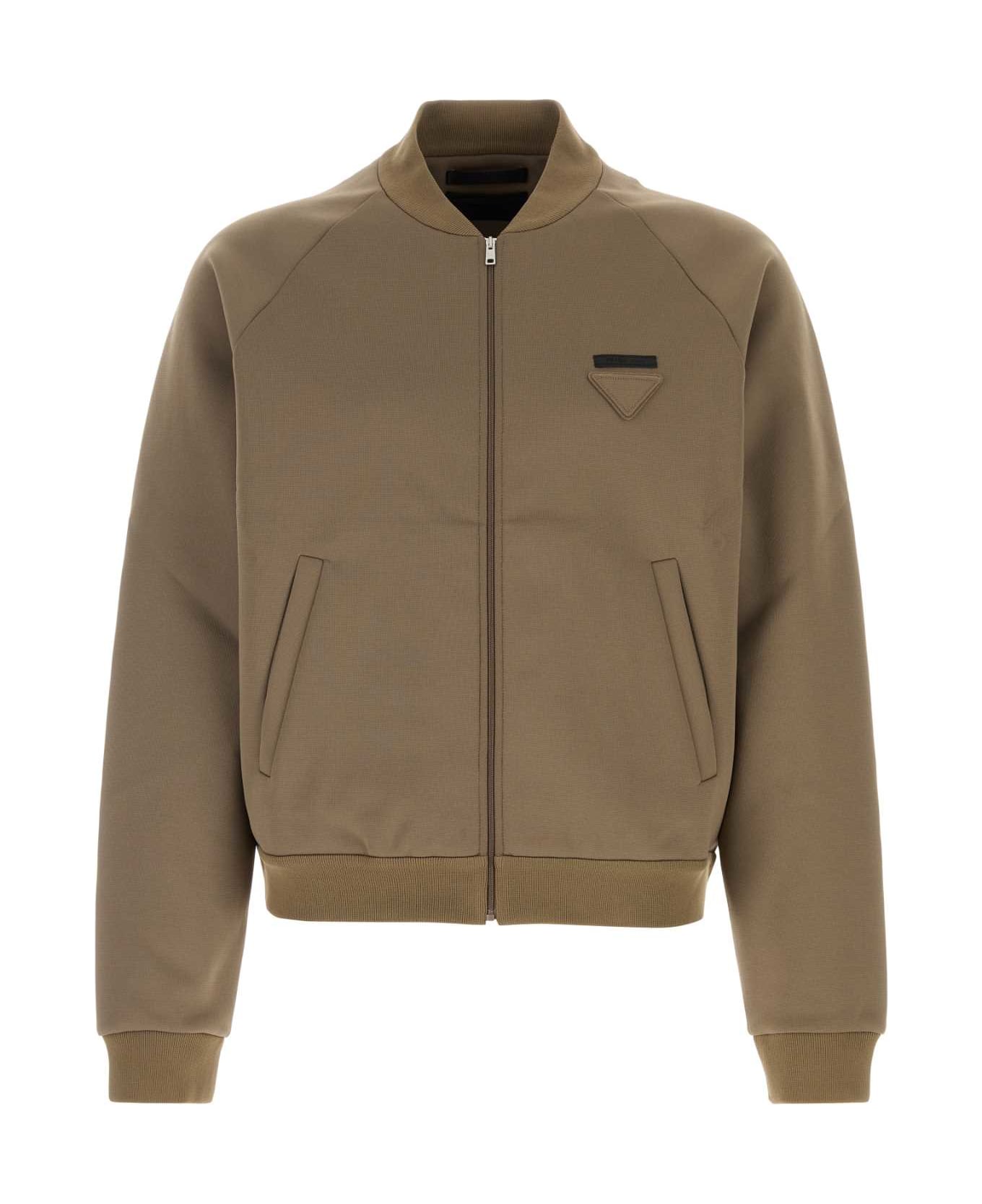 Prada Mud Stretch Nylon Sweatshirt - CORTECCIA
