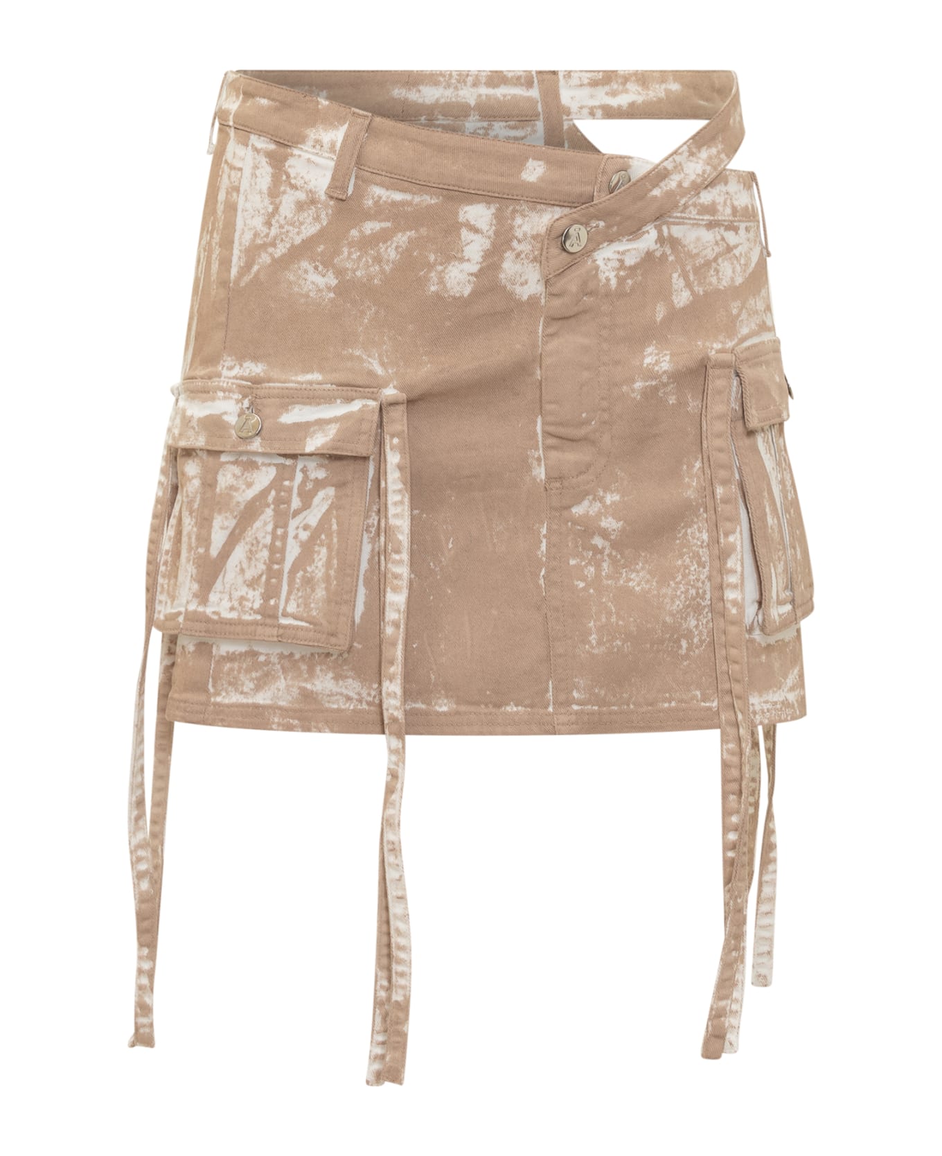 ANDREĀDAMO Cut Out Mini Skirt - WASHED NUDE
