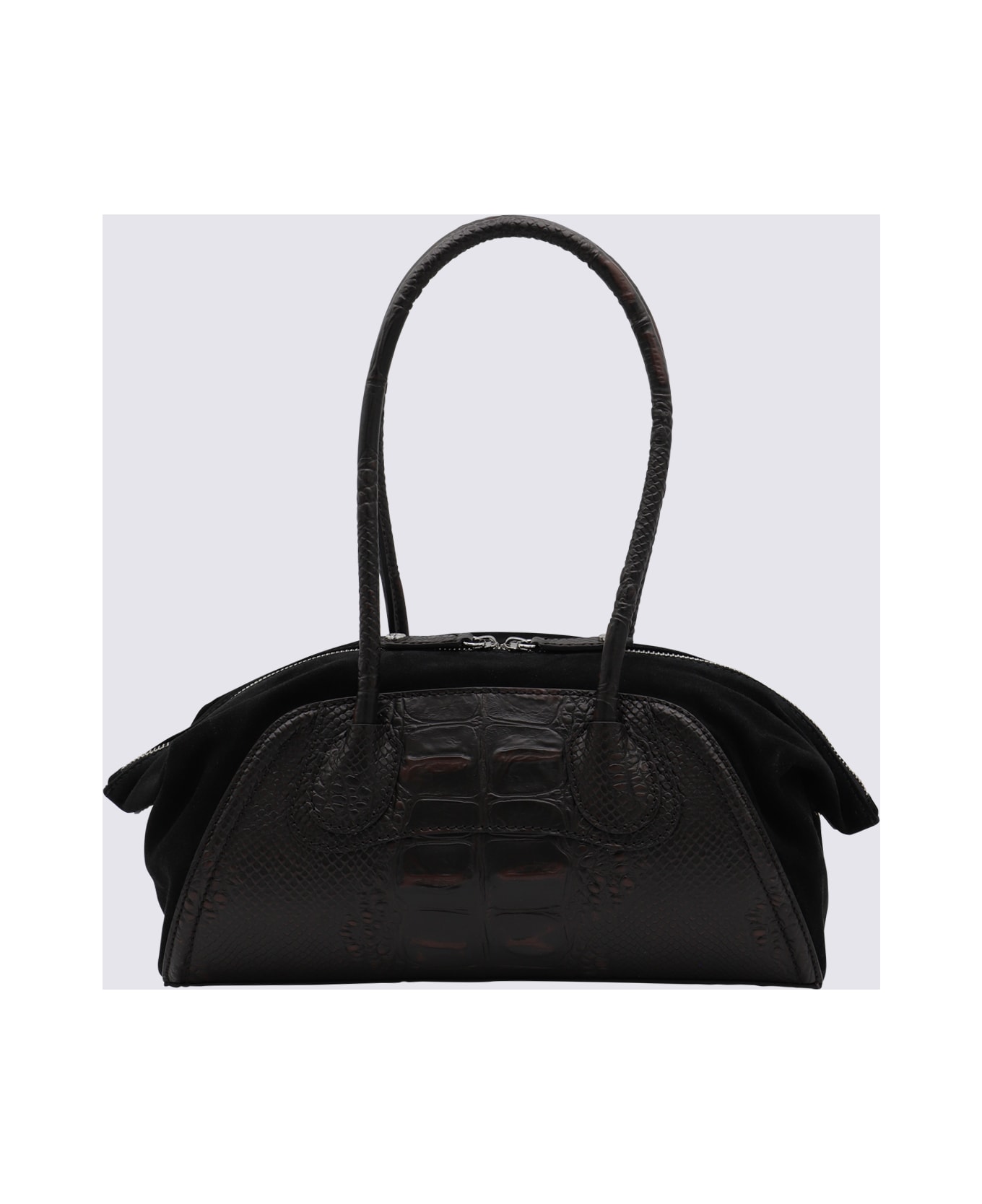 Vivienne Westwood Black Leathee Top Handle Bag - BROWN/BLACK