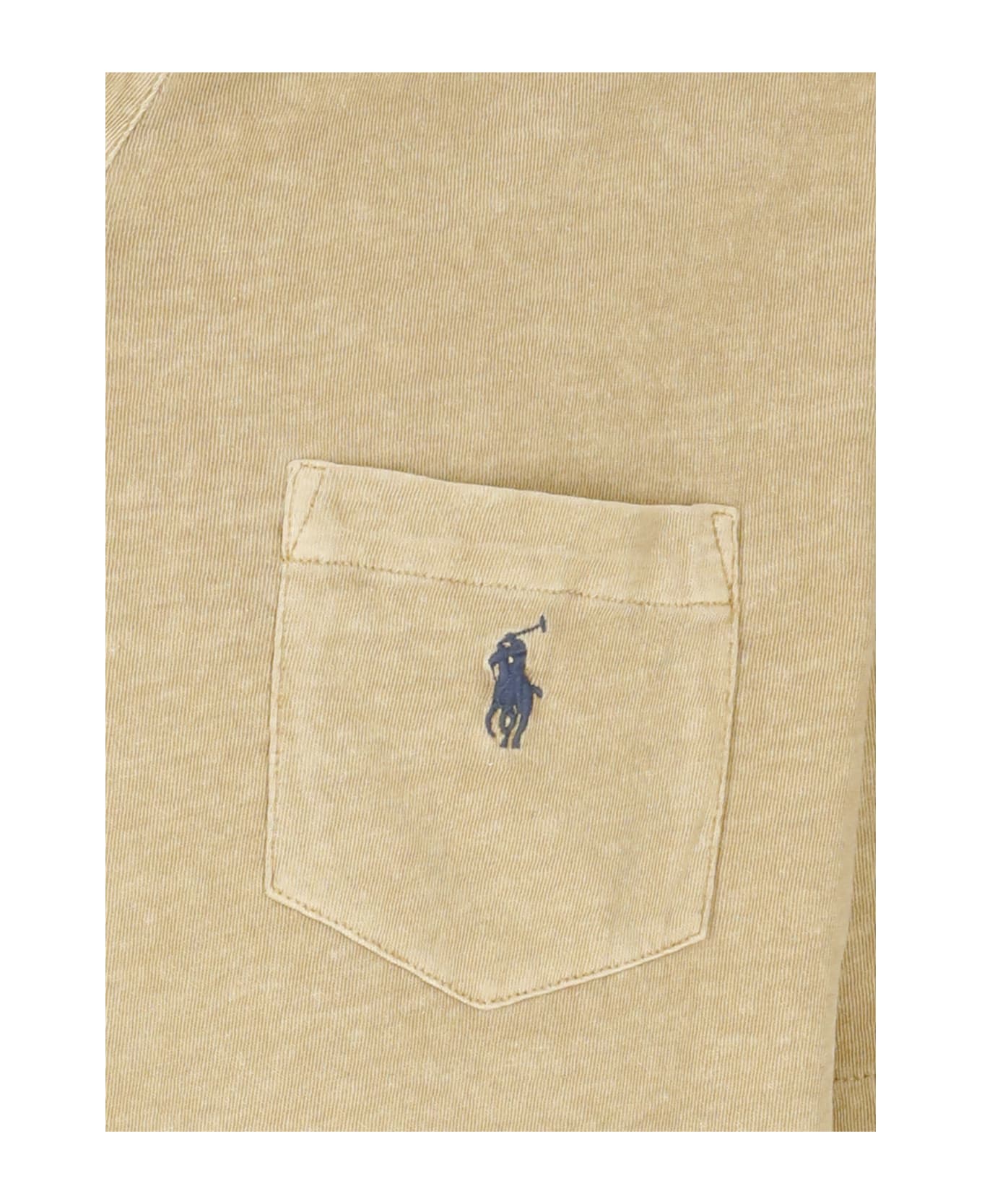 Ralph Lauren Polo Shirt With Pony - Beige