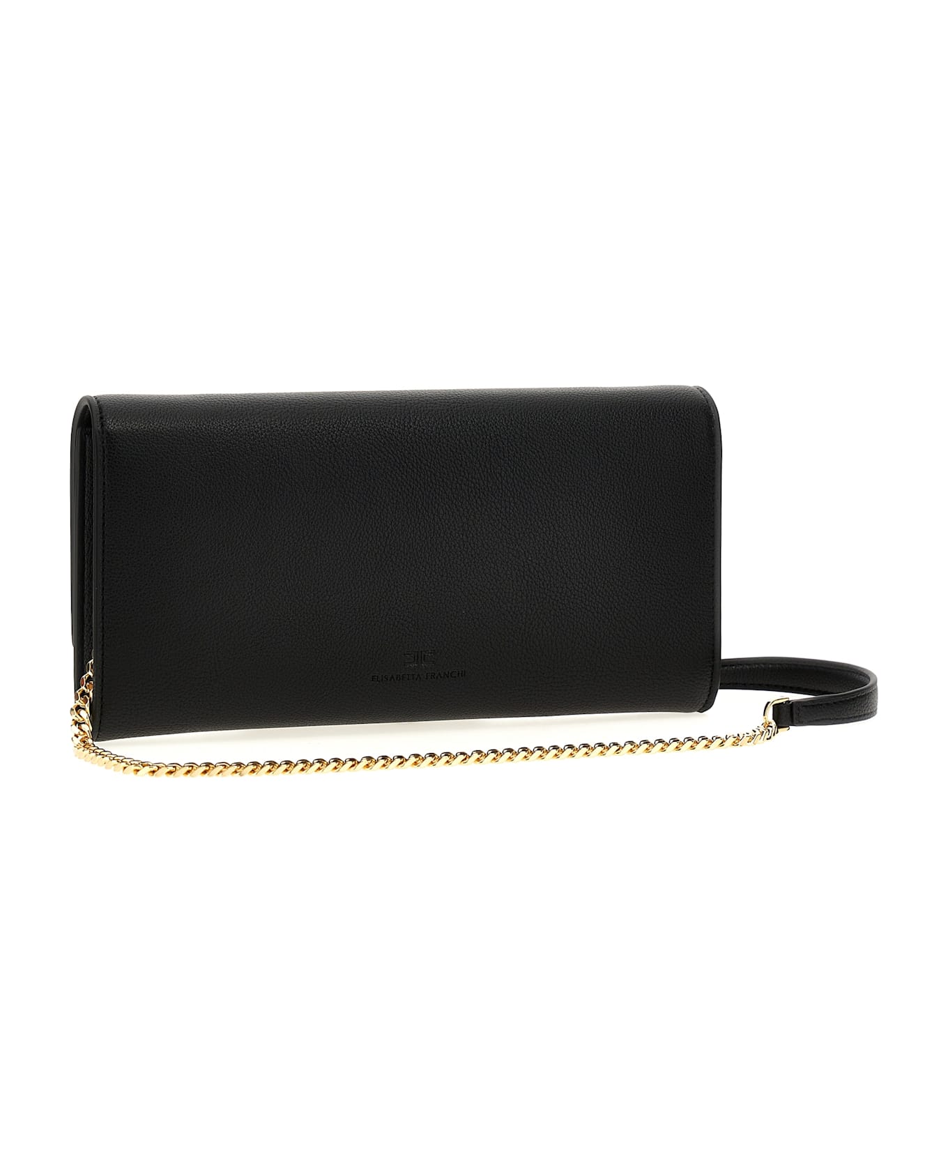 Elisabetta Franchi Faux Leather Shoulder Bag - Black
