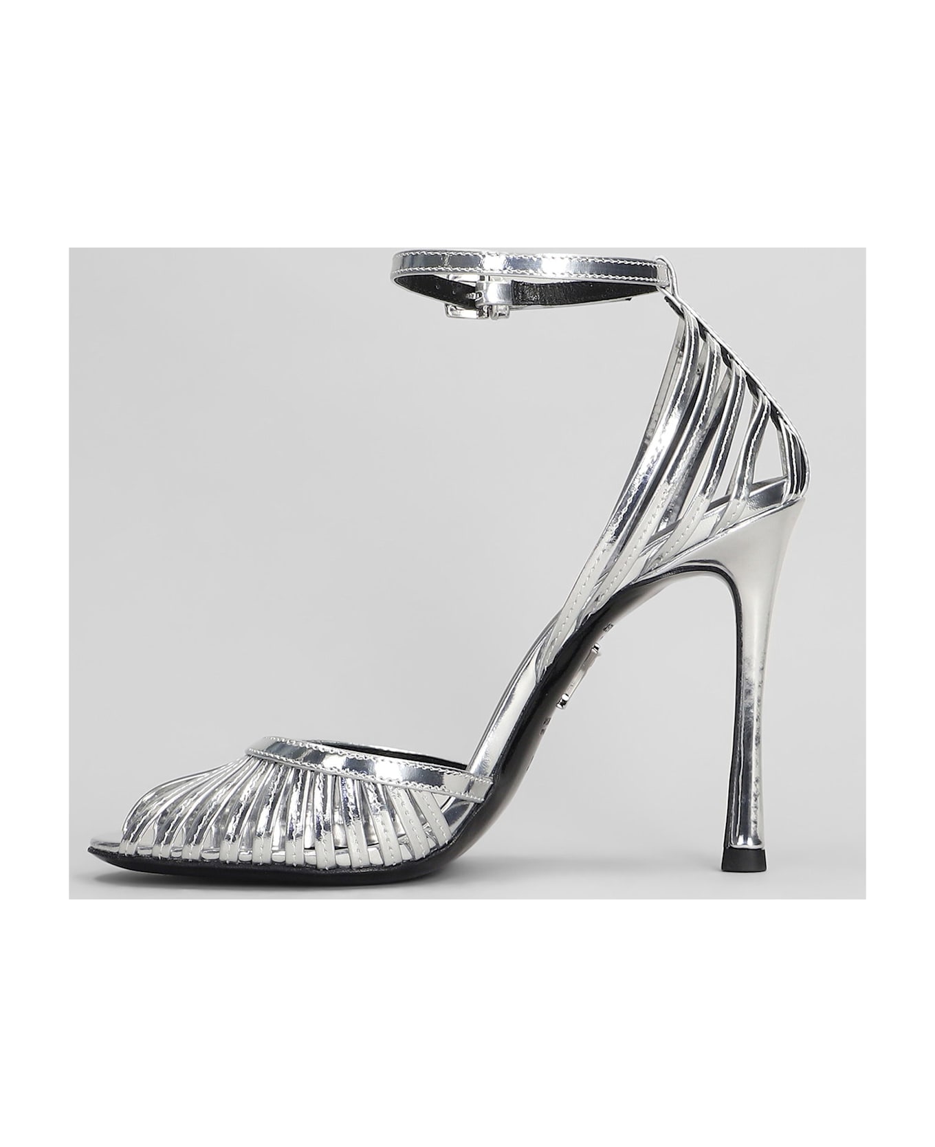 retrofete Analu Sandals In Silver Leather - silver