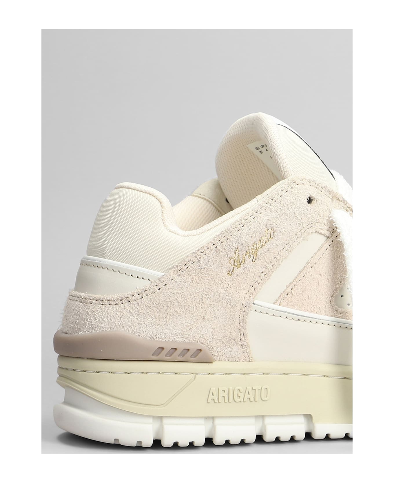Axel Arigato Area Lo Fluffy Sneakers In Beige Suede - Beige Beige