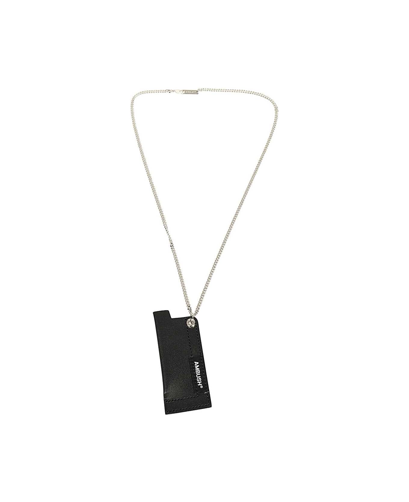 AMBUSH Necklace With Lighter Case - Silver