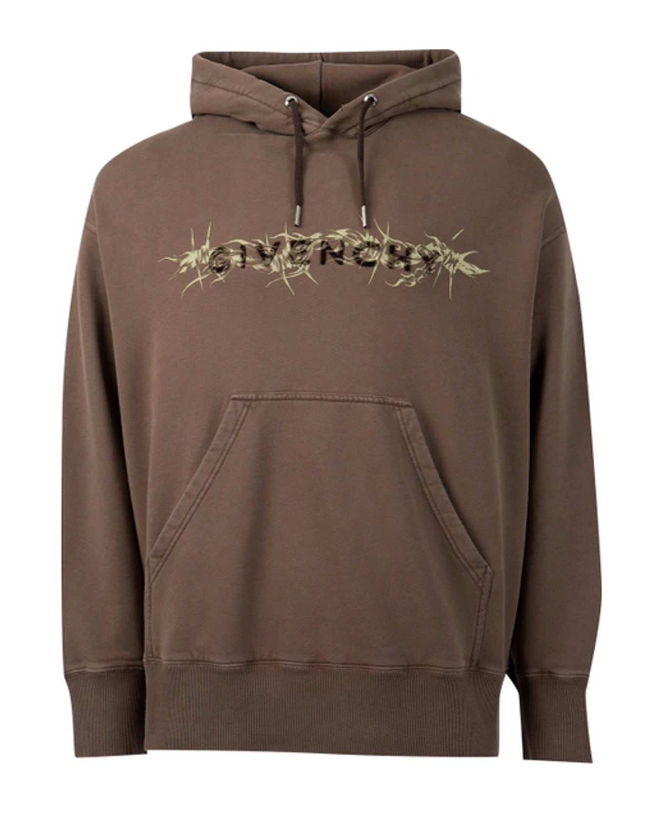Givenchy Logo Hooded Sweatshirt - Brown
