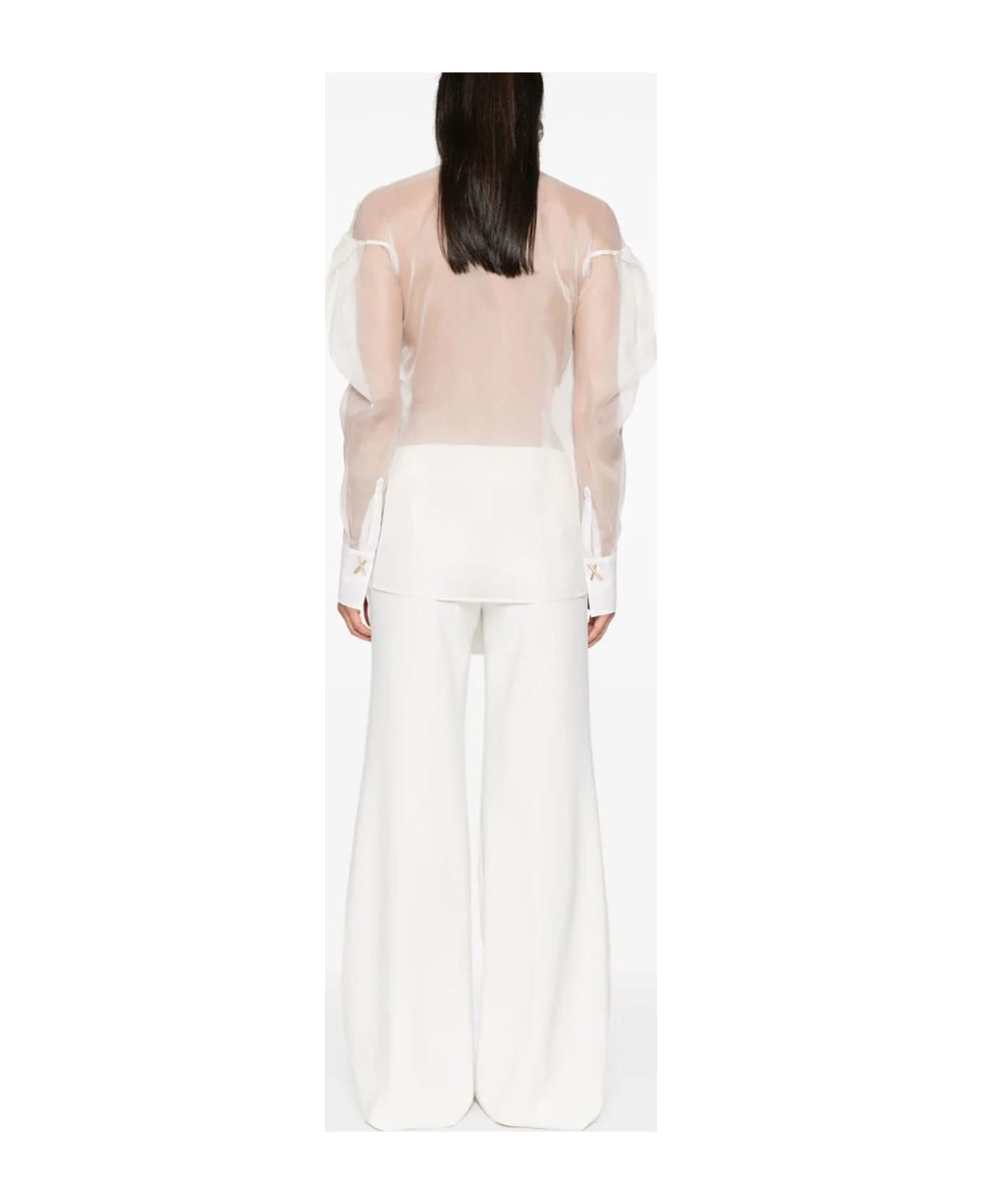 Genny White Silk Blouse - Off White