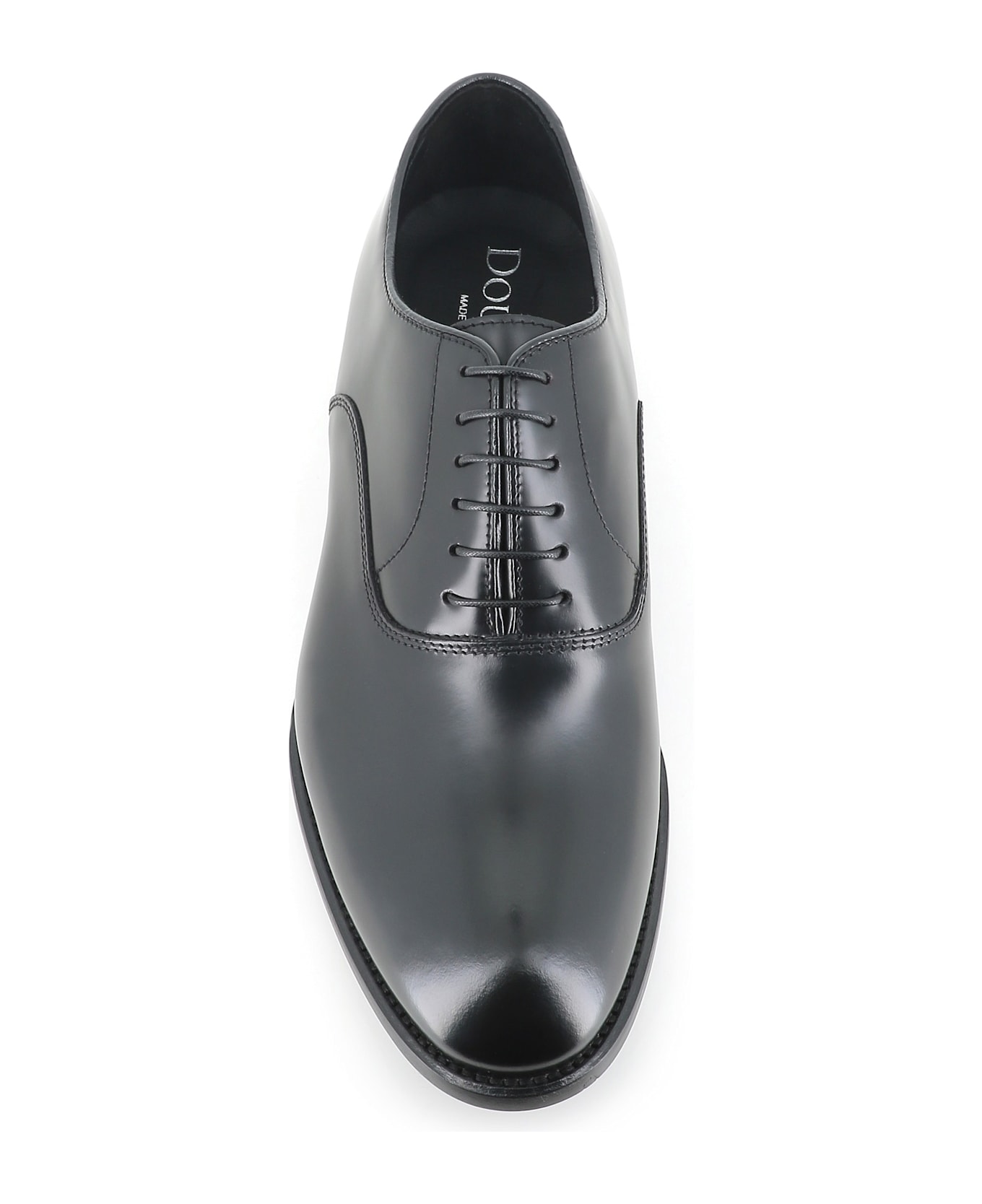 Doucal
s Black Leather Oxford Shoes - Black