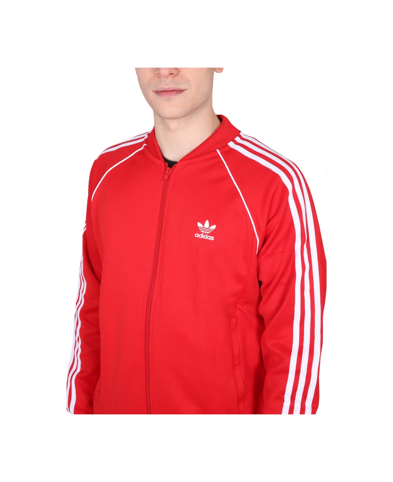 Adidas Originals Zip Sweatshirt - RED
