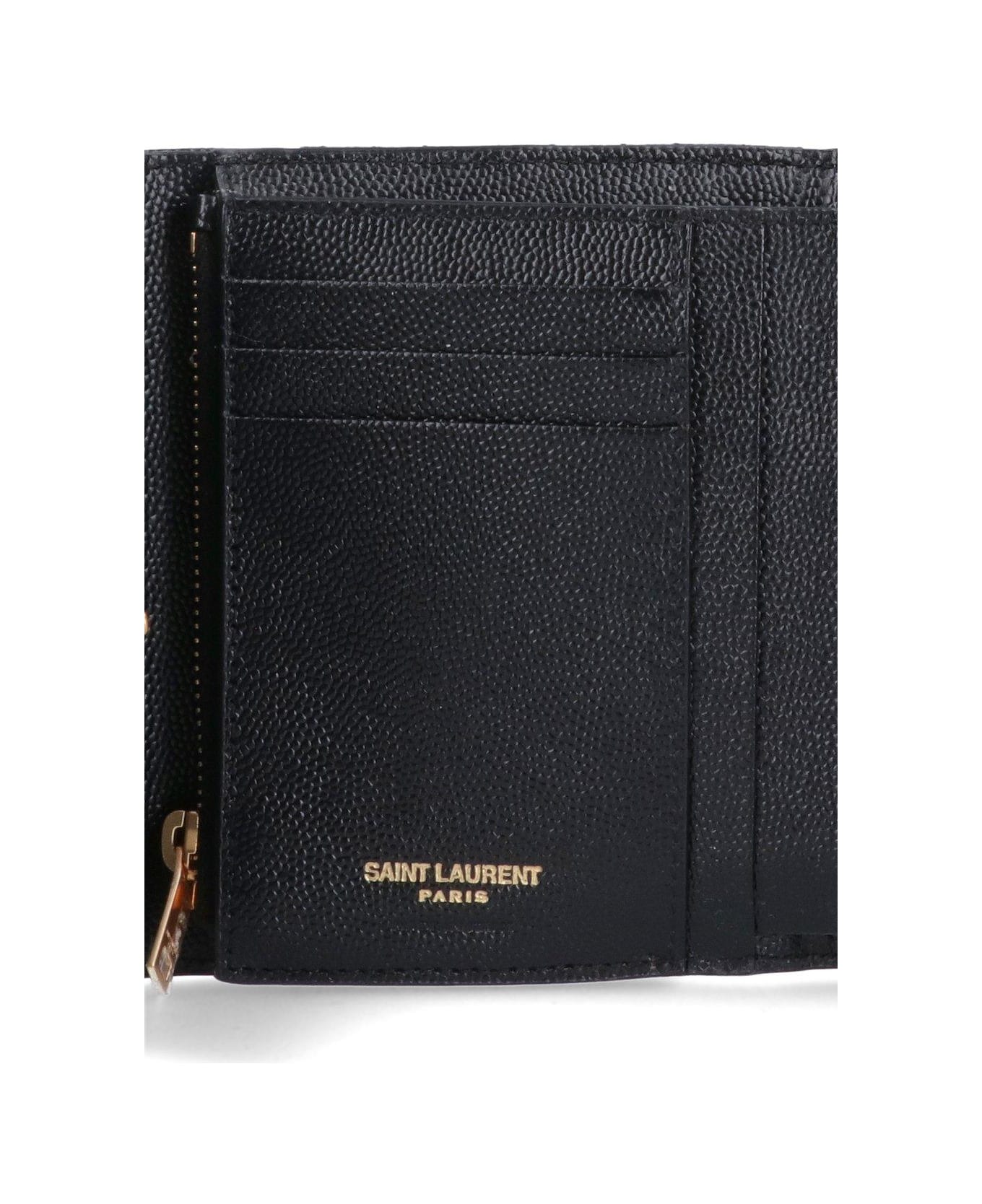 Saint Laurent Monogram Compact Tri-fold Wallet