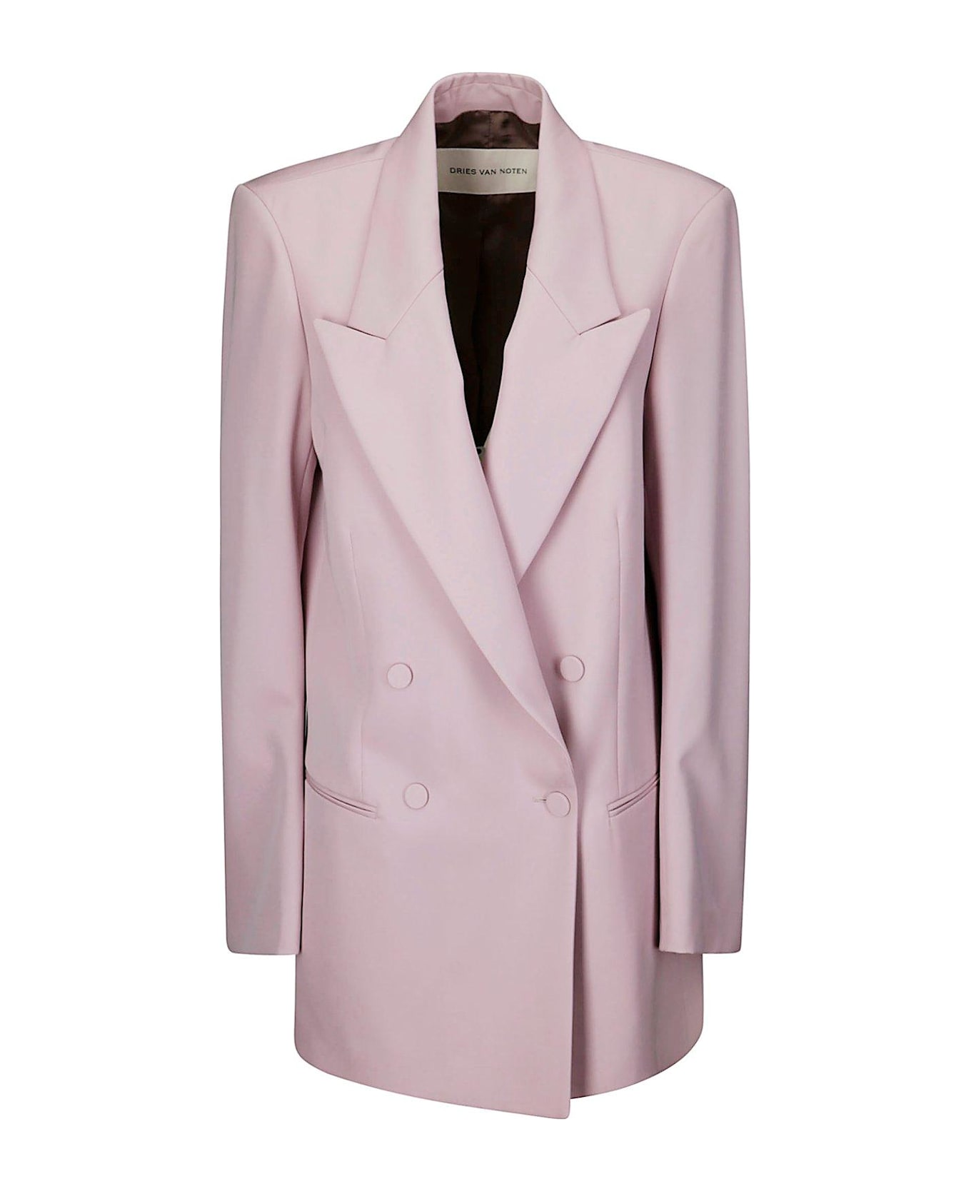 Dries Van Noten Double Breasted Long Sleeved Jacket - Pink