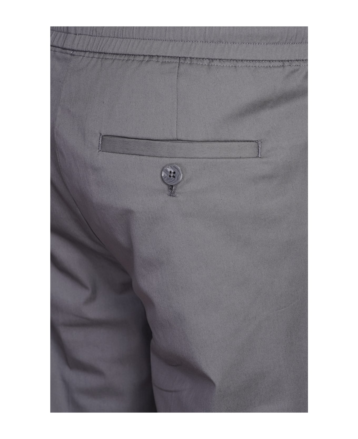 Neil Barrett Rem Slim Low Rise Pants In Grey Cotton - grey