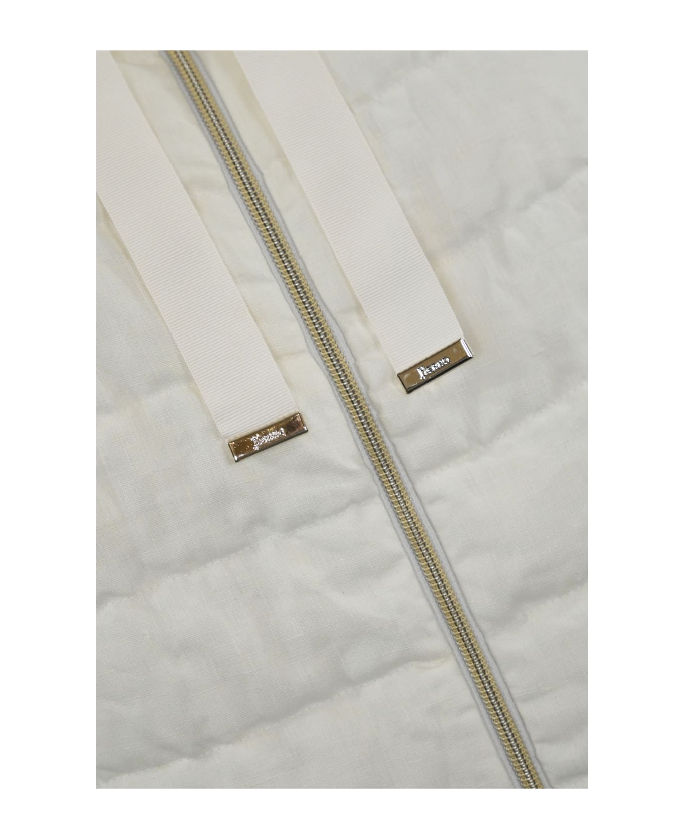 Herno Padded Linen Vest - Bianco