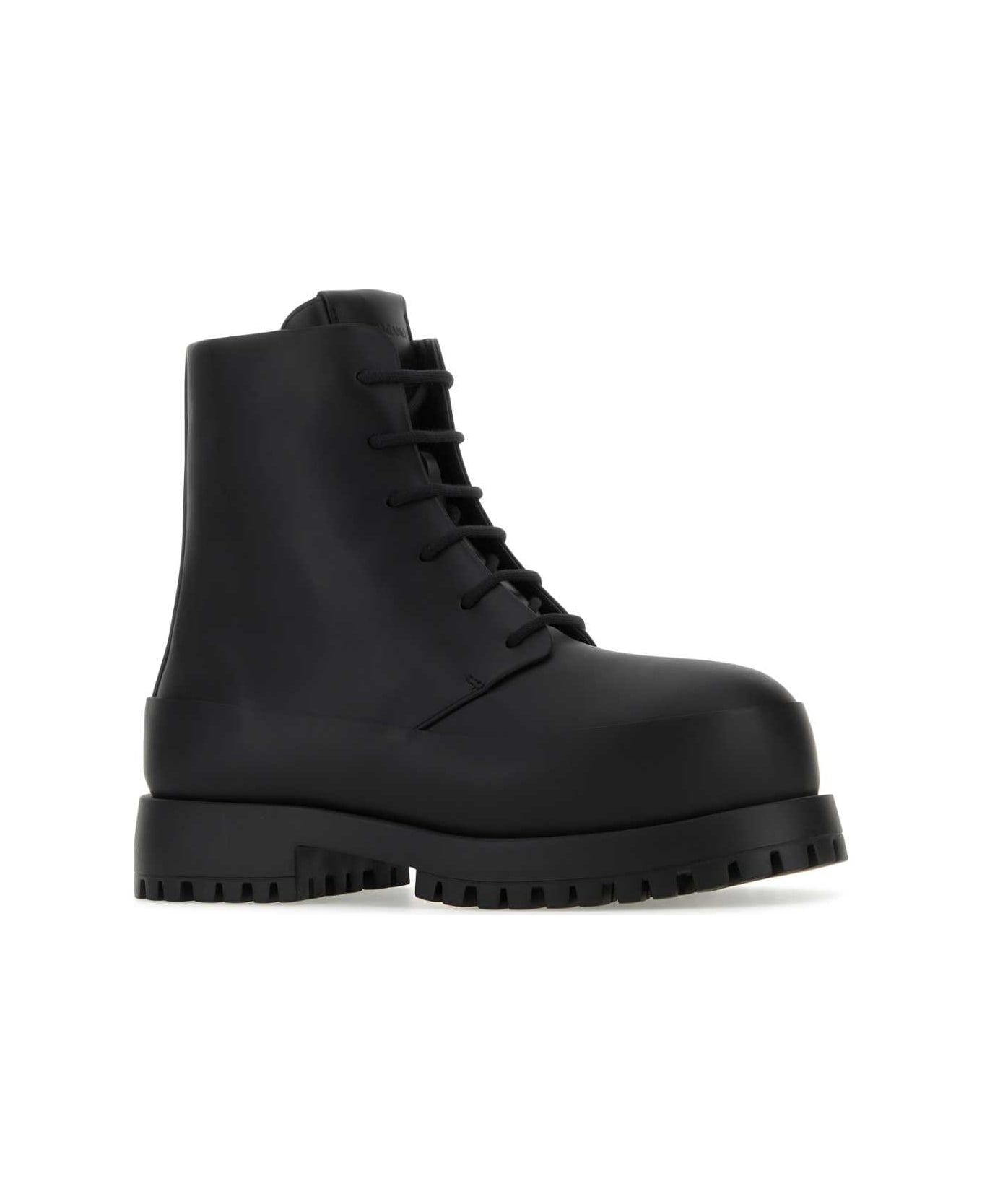 Ferragamo Black Leather Fede Ankle Boots - NERONERO