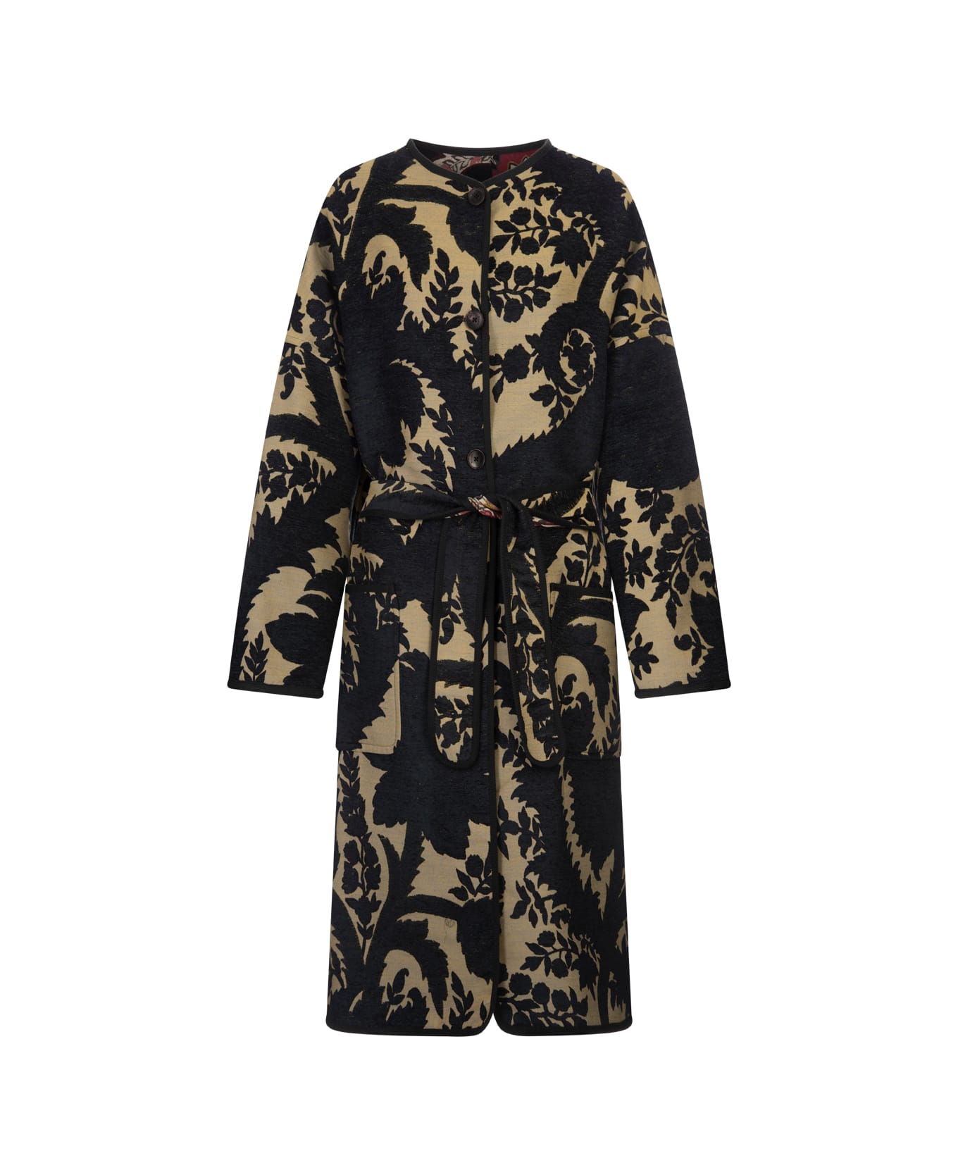 Etro Multicoloured Jacquard Chenille Reversible Coat - MultiColour