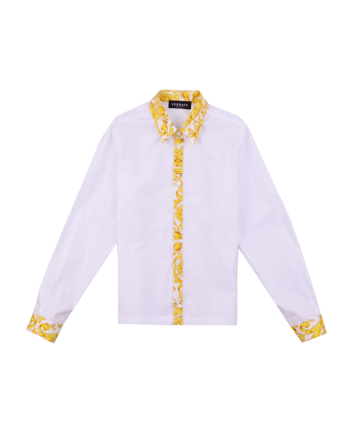 Versace Shirt With Baroque Print - White