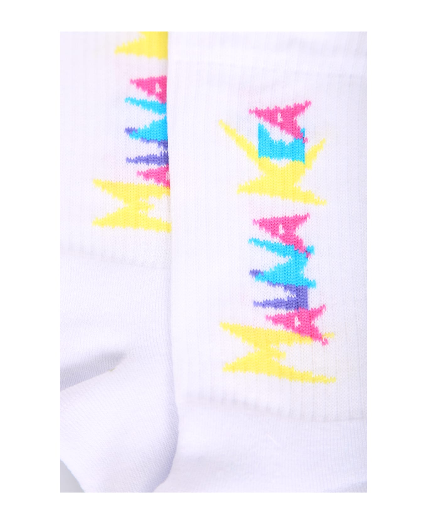 Mauna Kea Multicolor Logo Socks - White