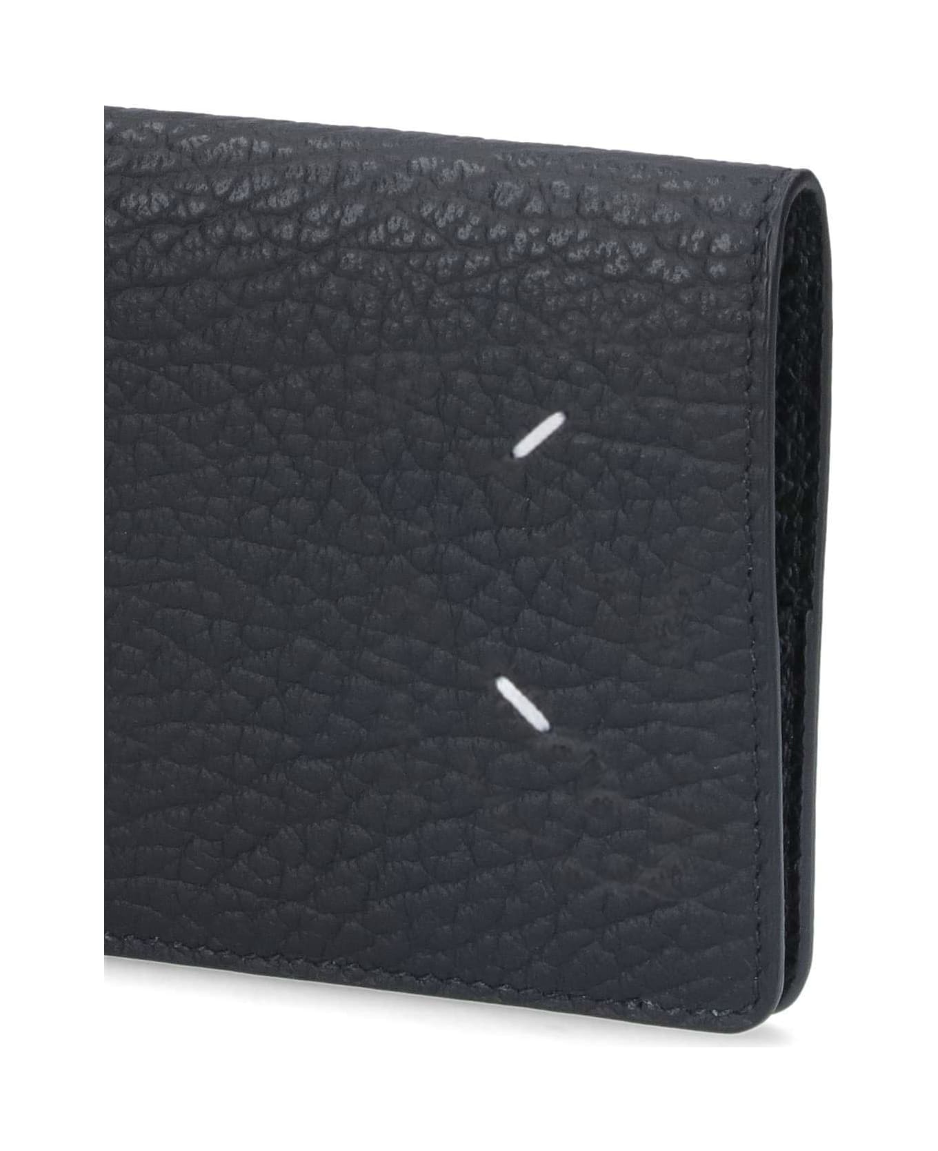 Maison Margiela Grained Leather Passport Case - Black  