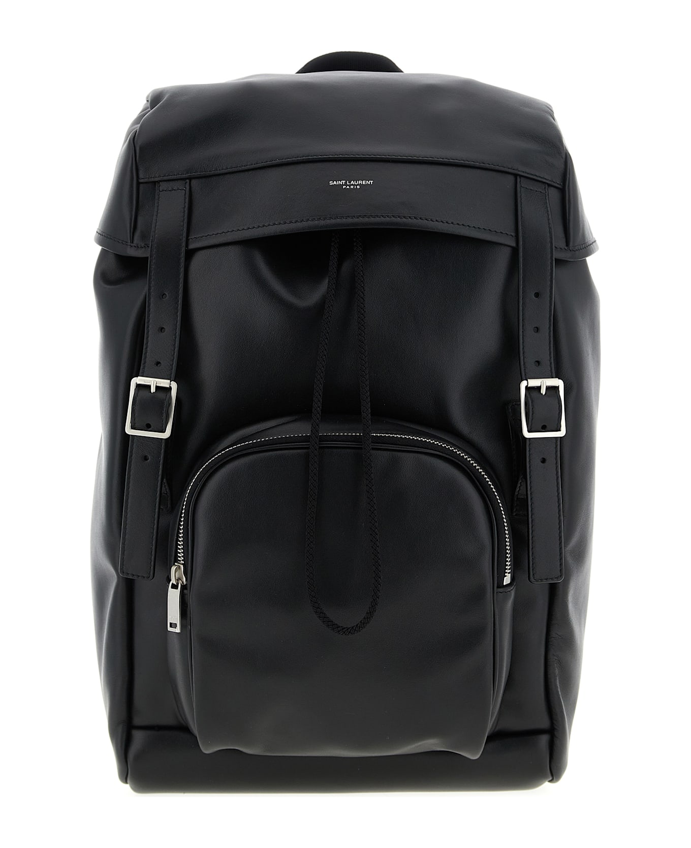 Saint Laurent Leather Backpack - Black  