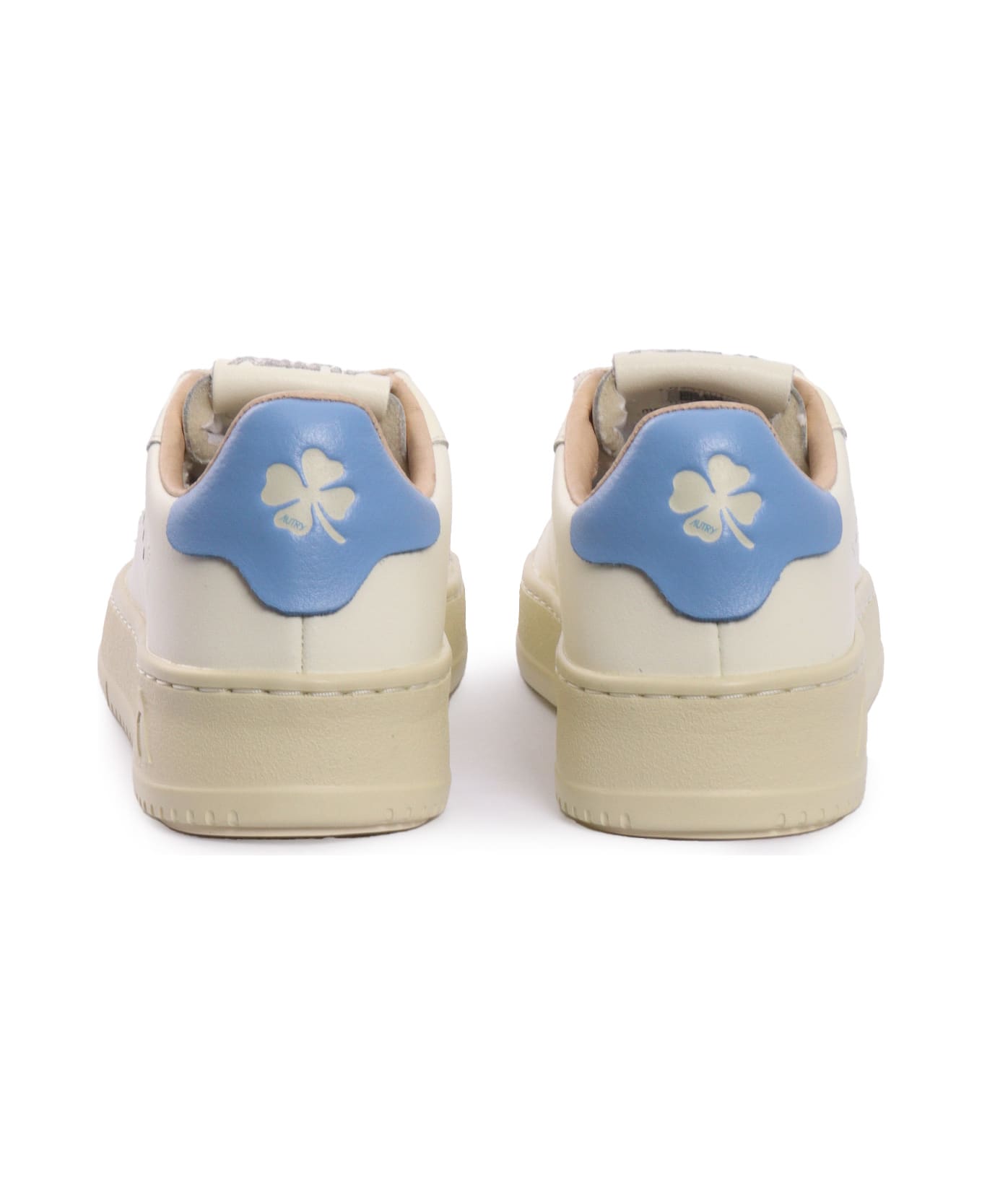 Autry Dallas Kids Low Kid Leat/four Wht/drblue Sneakers - WHITE