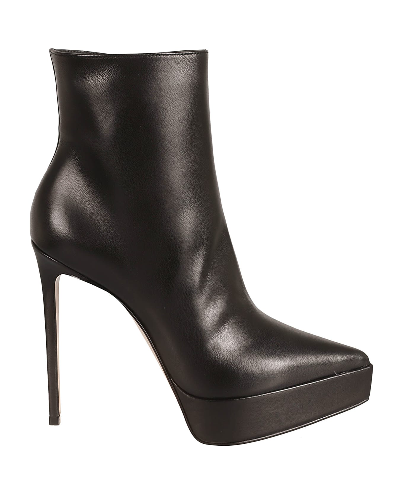 Le Silla Side Zipped Ankle Boots - Black ブーツ