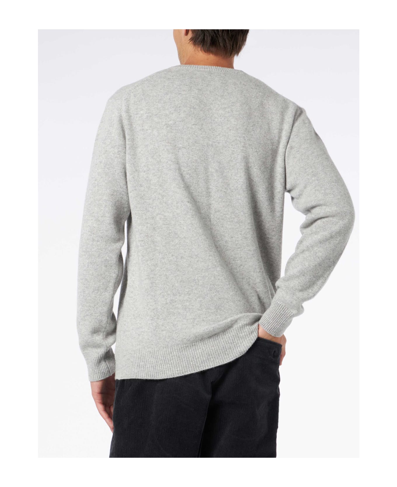 MC2 Saint Barth Man Sweater With Starducks Coffee Print - GREY