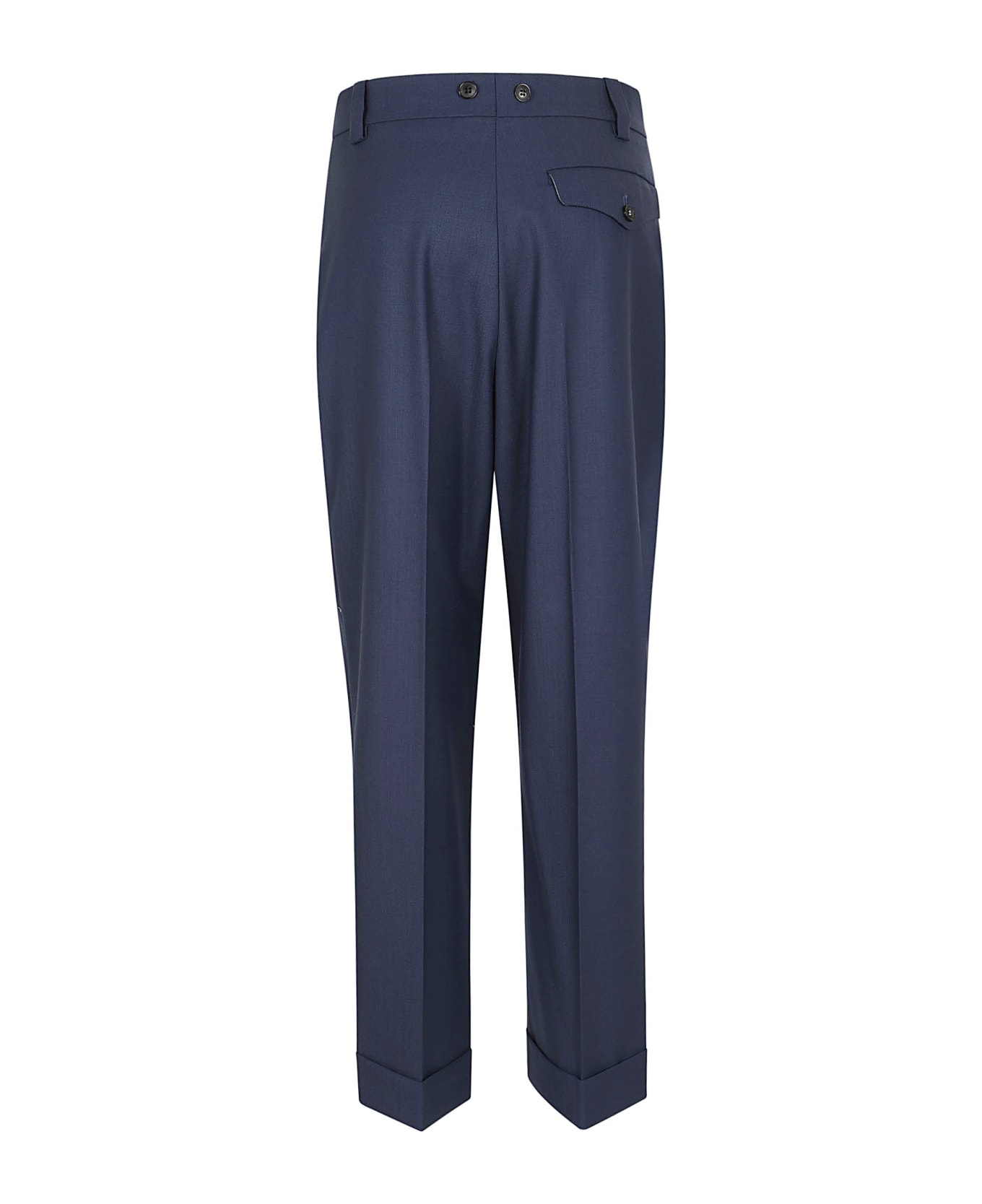 Victoria Beckham Wide Leg Cropped Trouser - Heritage Blue ボトムス