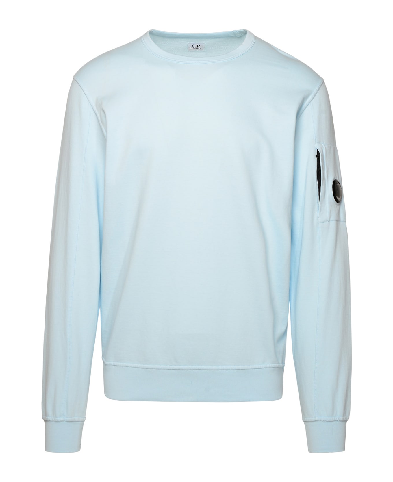C.P. Company 'light Fleece' Light Blue Cotton Sweatshirt - Azzurro