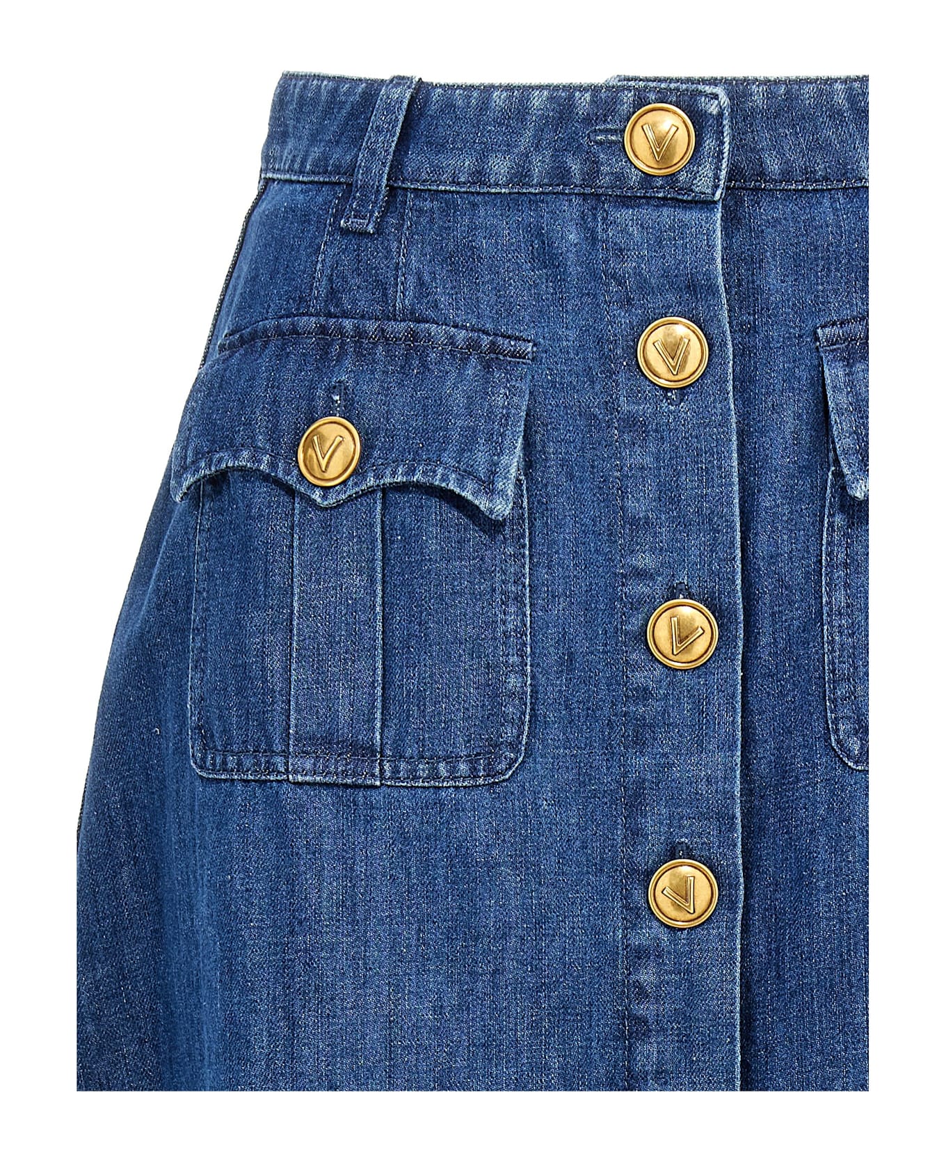 Valentino Garavani Denim Skirt - Blue