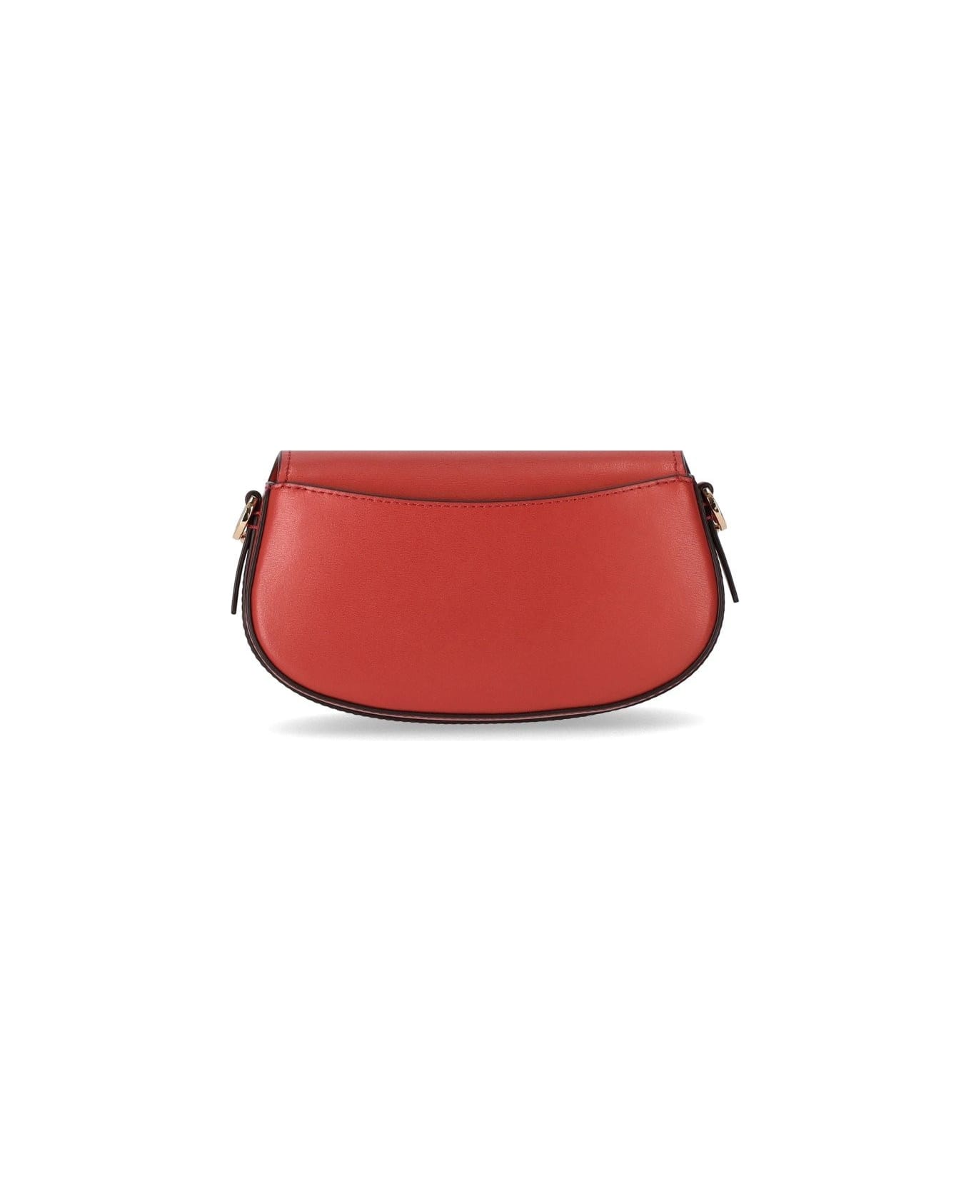 Michael Kors Mila Small Terracotta Crossbody Bag in Red