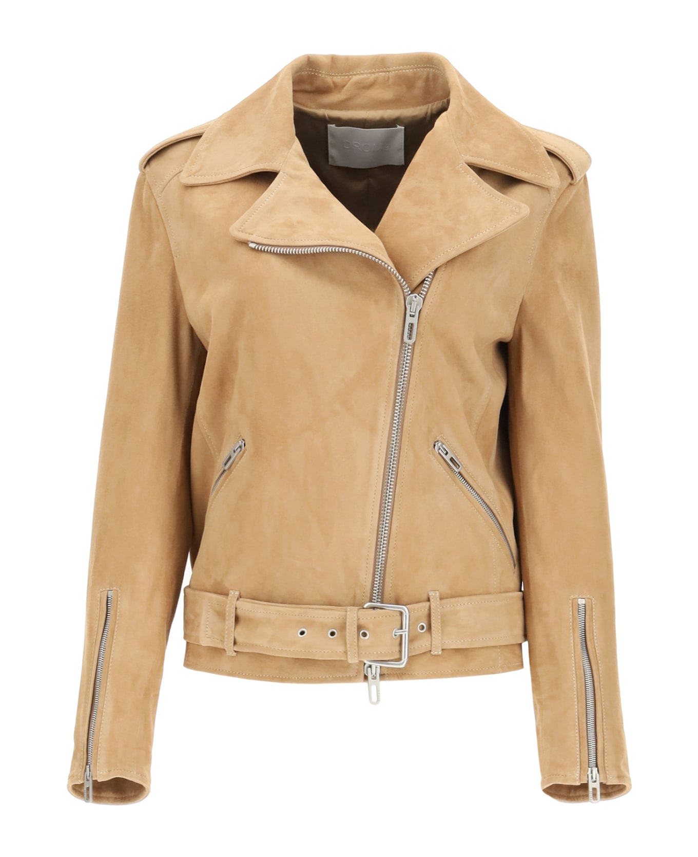 DROMe Suede Biker Jacket - SAND (Brown)