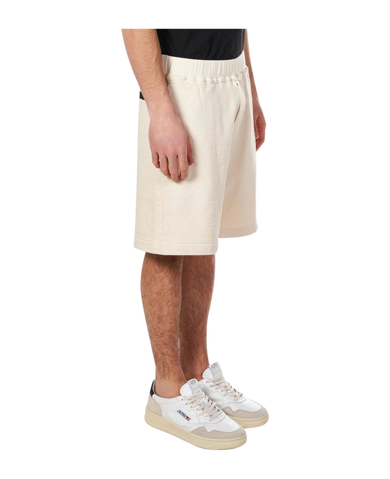 Dsquared2 Logo Embroidered Wide Leg Track Shorts - Beige