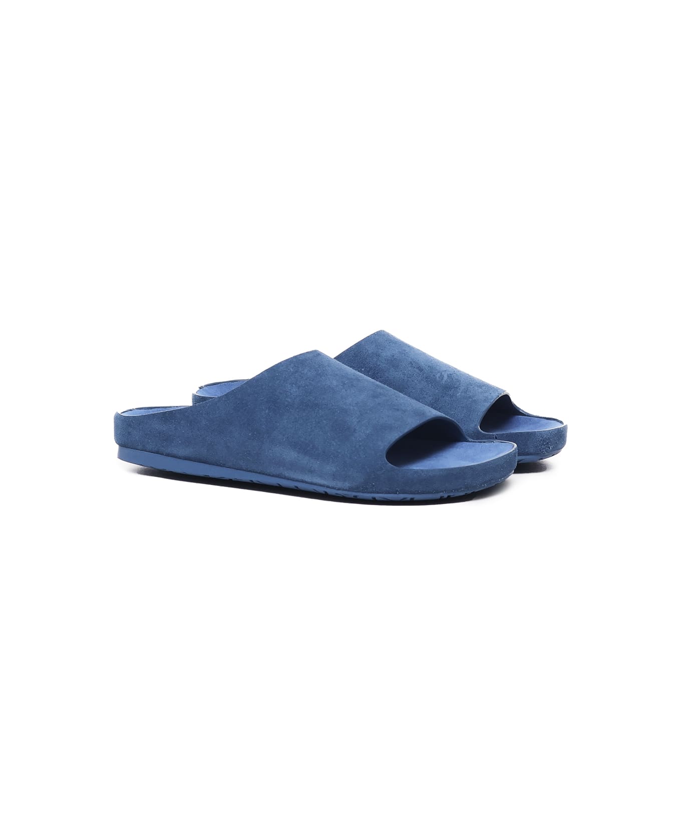 Loewe Lago Sandals In Suede - LAGOON BLUE