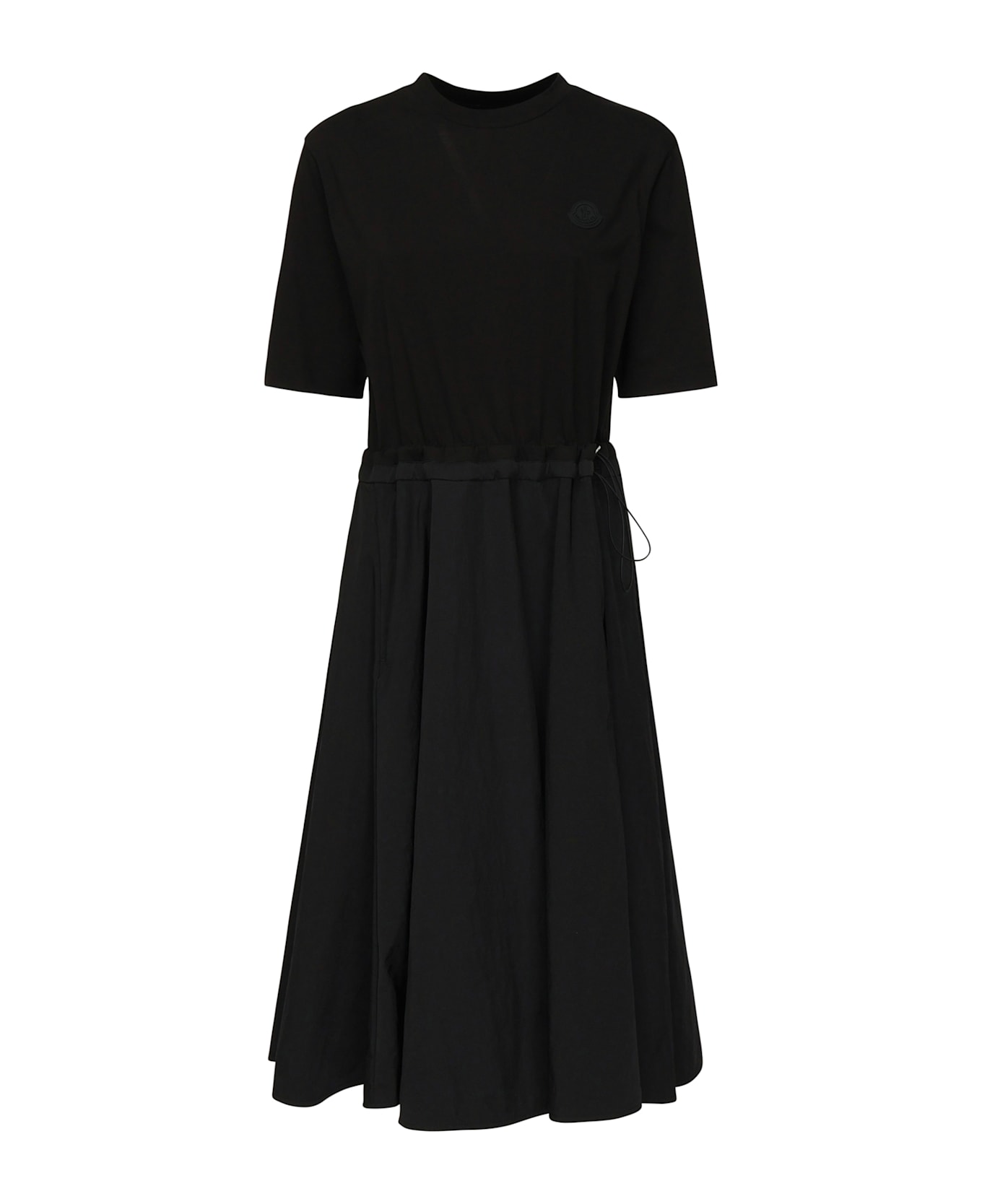 Moncler Pleated Midi Dress - Black