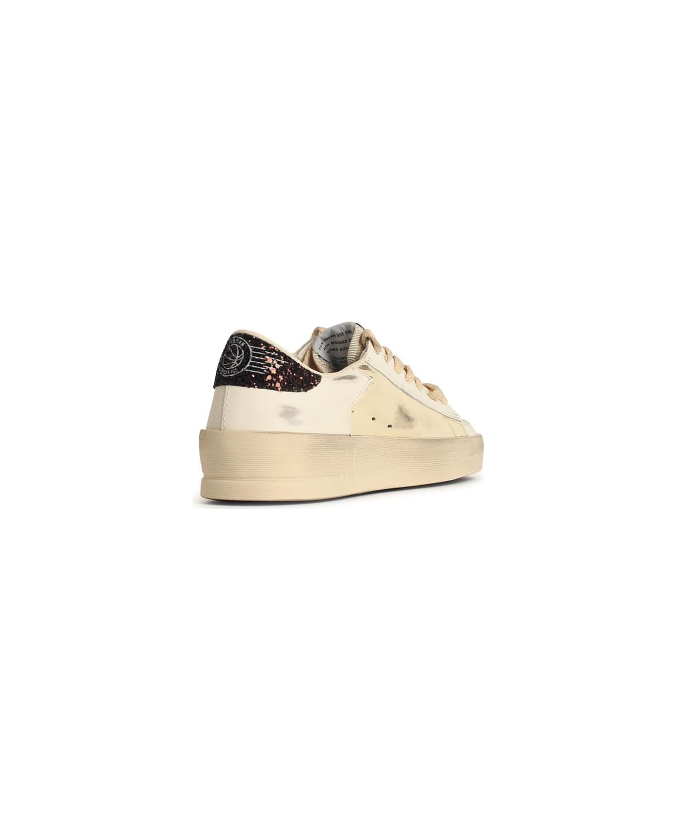 Golden Goose 'stardan' White Leather Sneakers - White