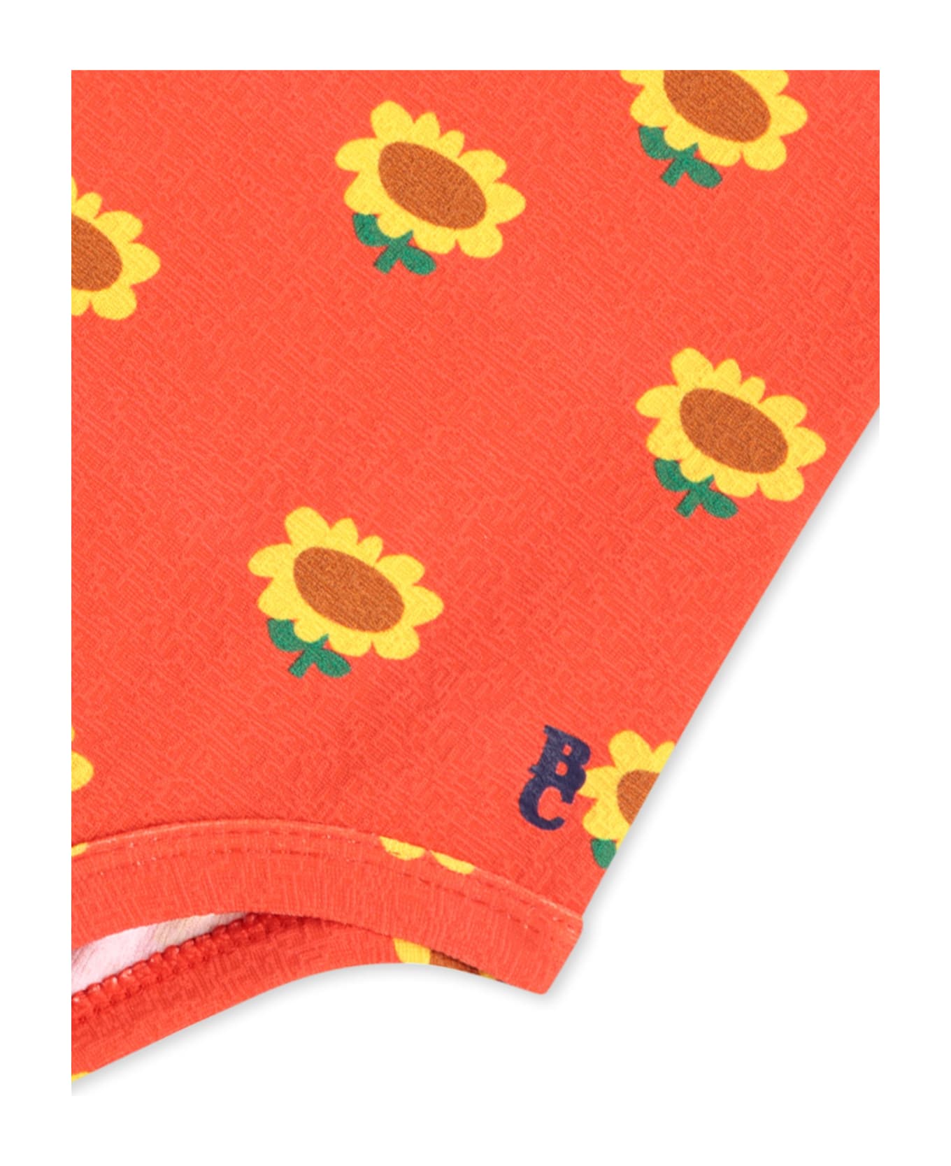 Bobo Choses Red Swimsuit For Baby Girl With Sunflowers - Red