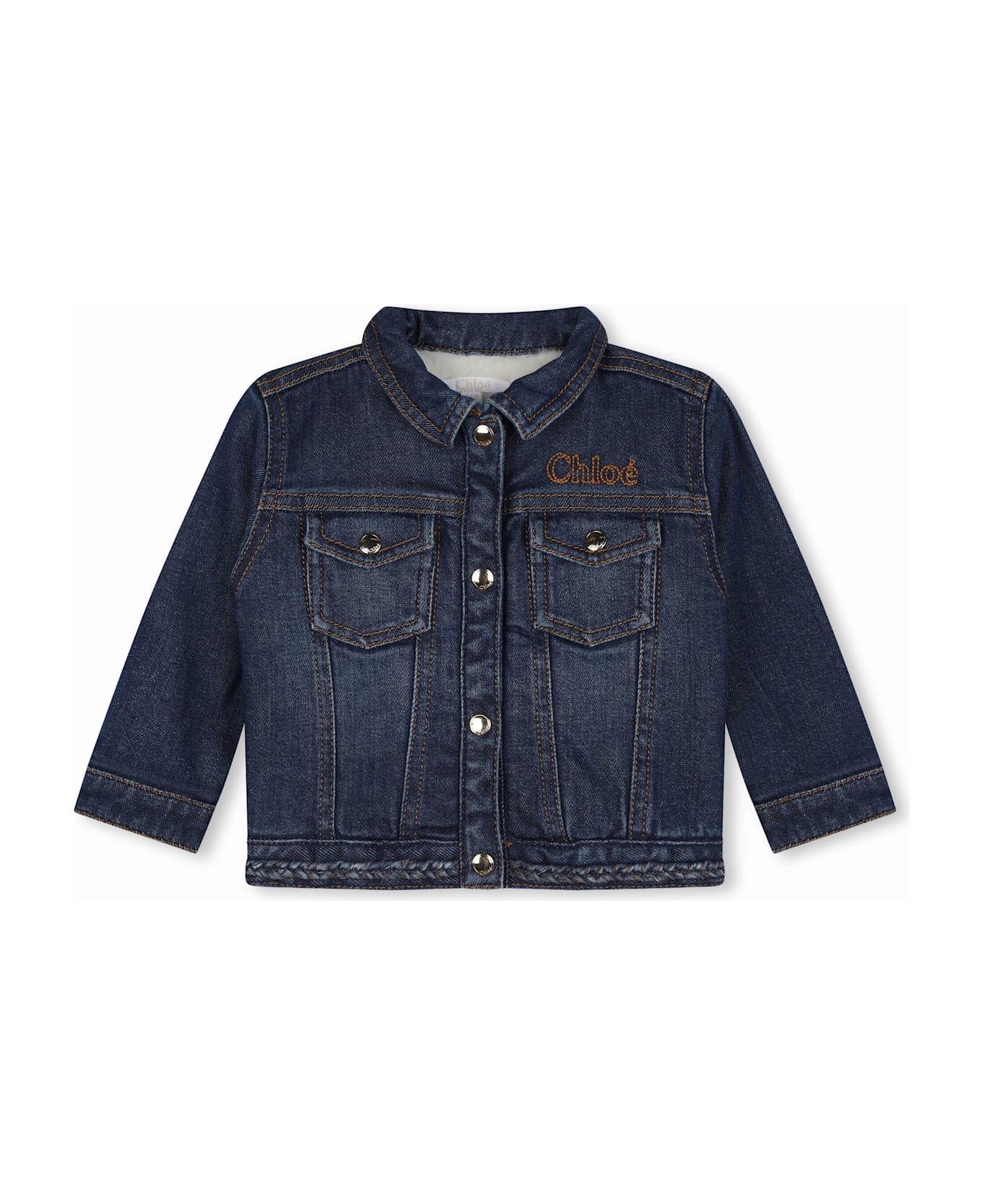 Chloé Jacket With Logo - Blue