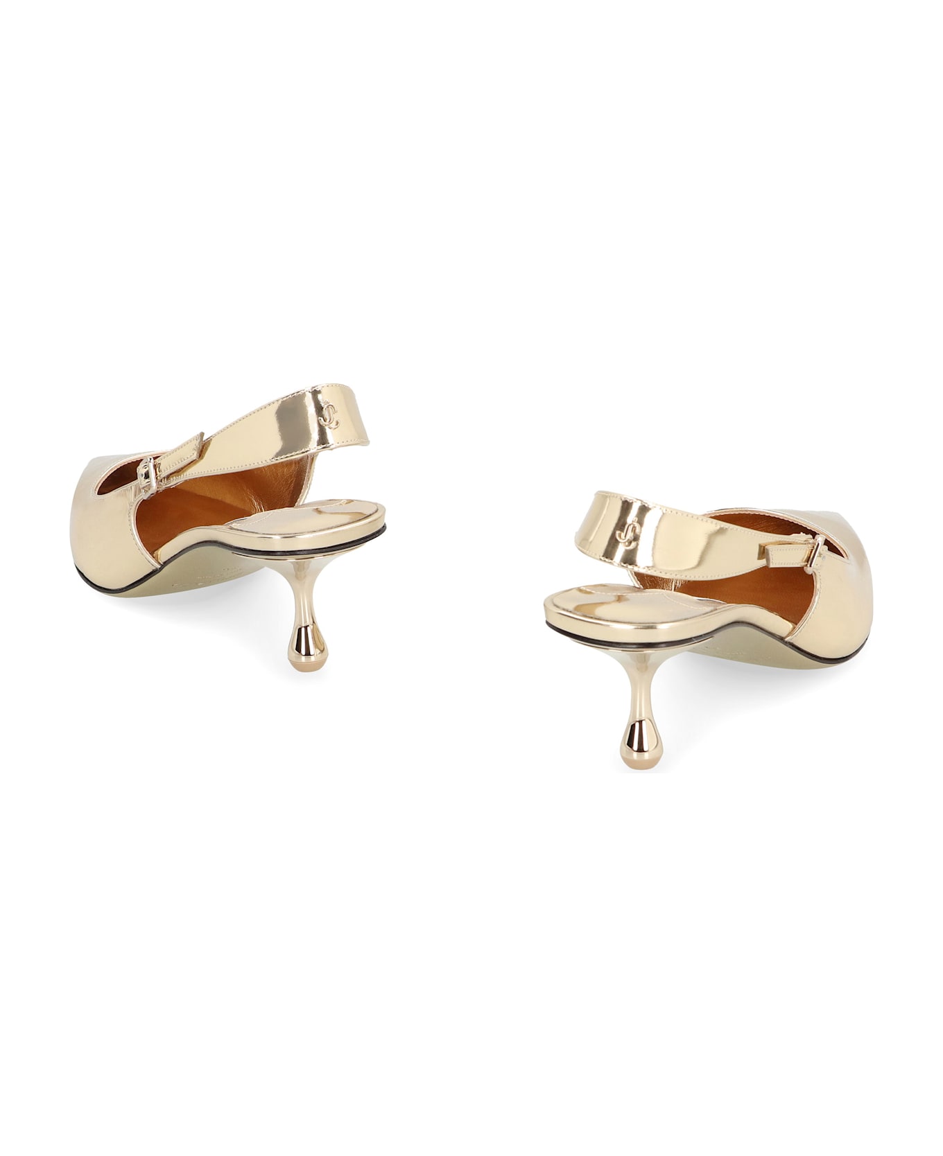 Jimmy Choo Amel Leather Slingback Pumps - Gold