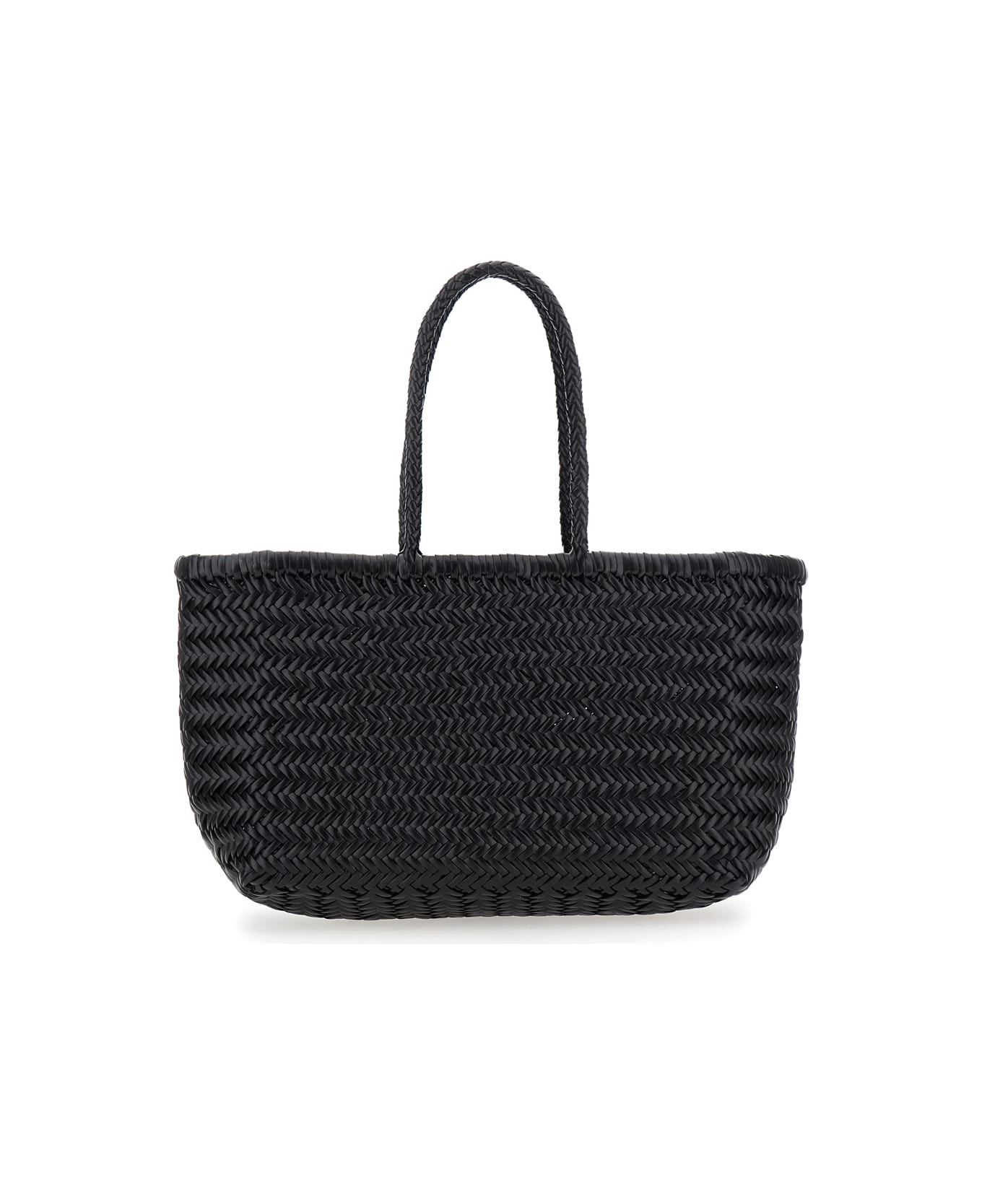 Dragon Diffusion 
bamboo Triple Jump
 Black Tote Bag In Woven Leather Woman - Black