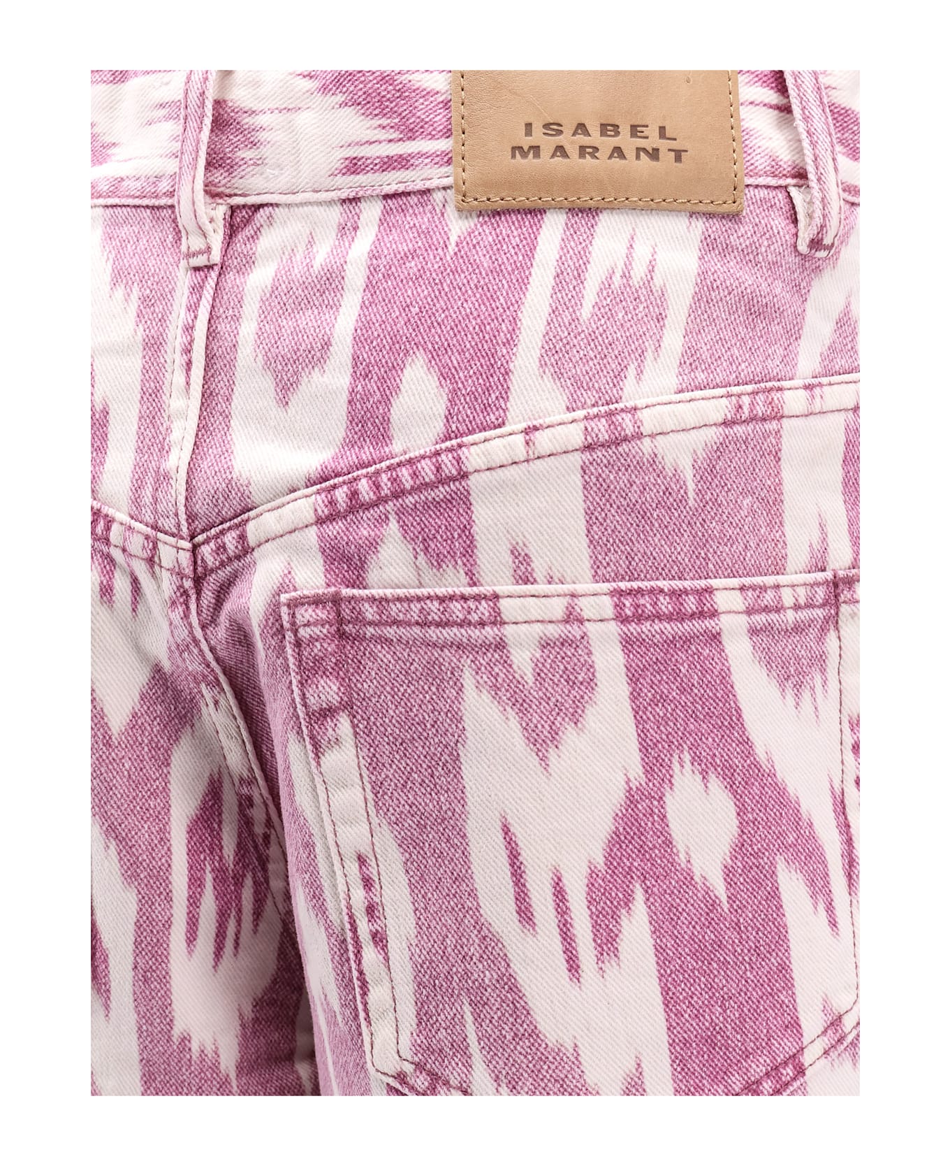 Marant Étoile Printed Denim Joanny Jeans - Pink