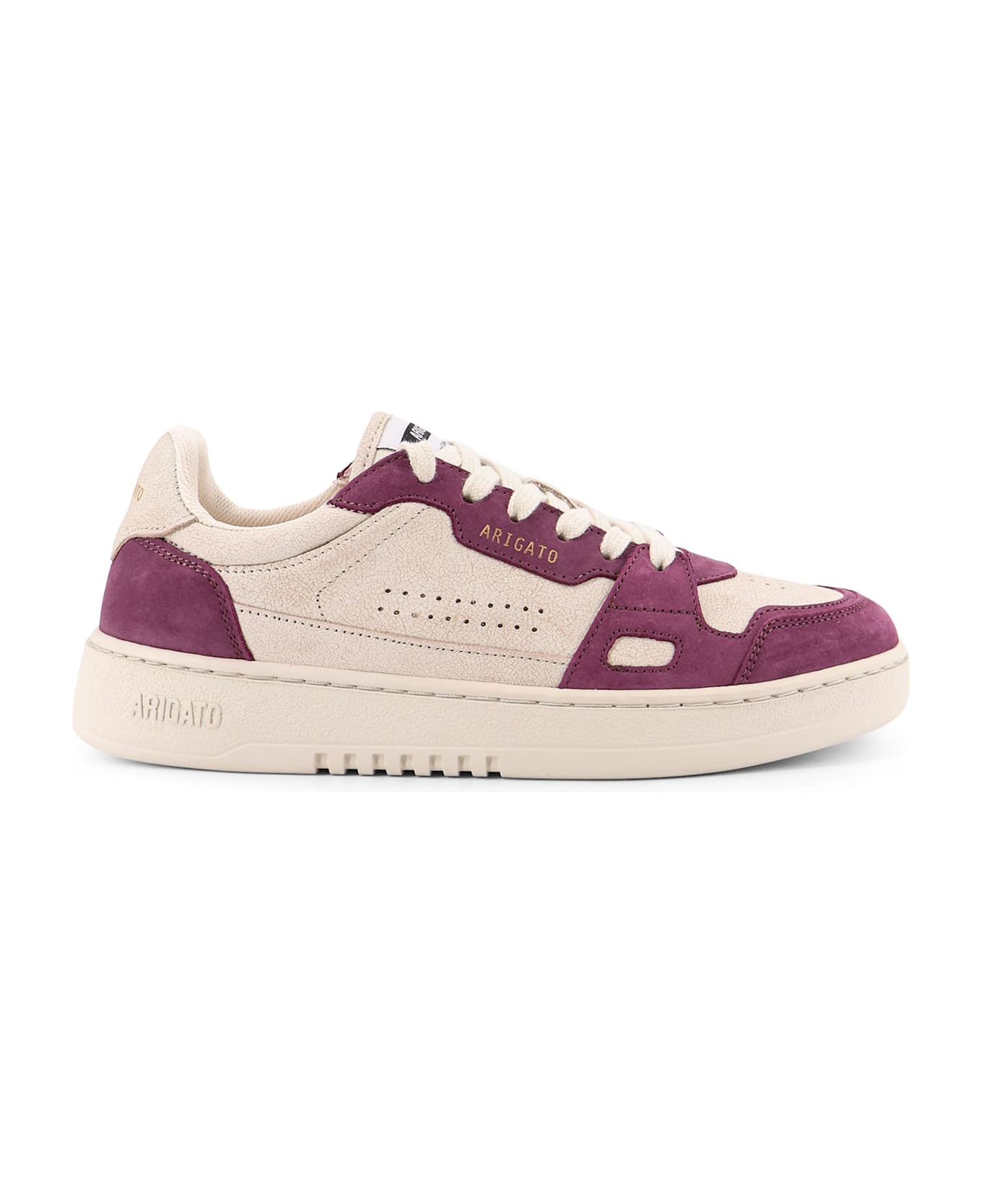 Axel Arigato Dice Lo Low-top Suede And Leather Sneakers - Bianco Marrone