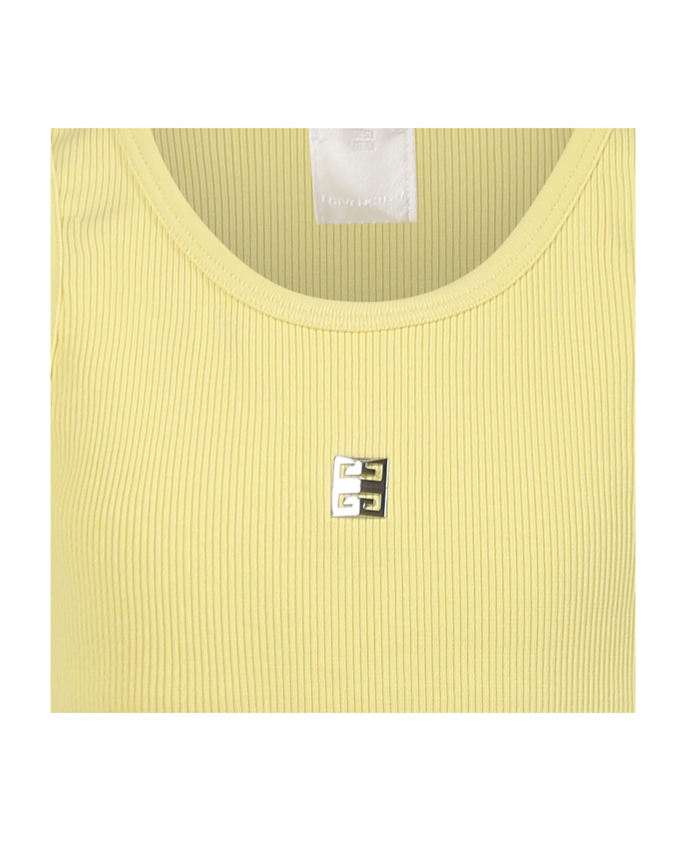 Givenchy Yellow Dress For Girl With Logo - Yellow