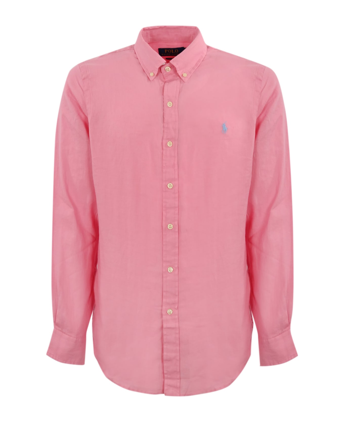 Ralph Lauren Linen Shirt With Pony Logo - Pink シャツ